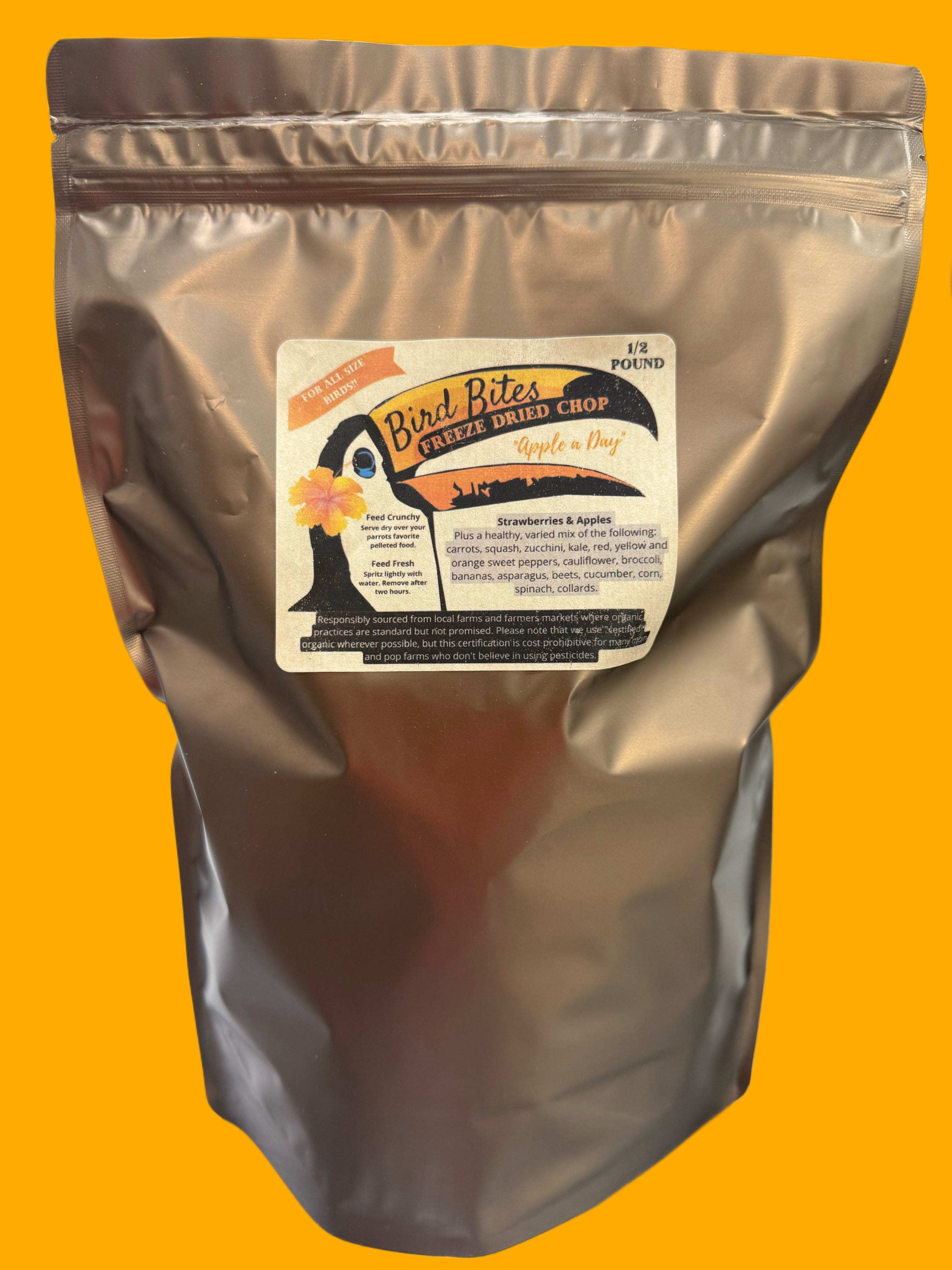 Bird Bites Freeze Dried Chop - Daily Fruits & Veggies, 5 Flavors to Choose From