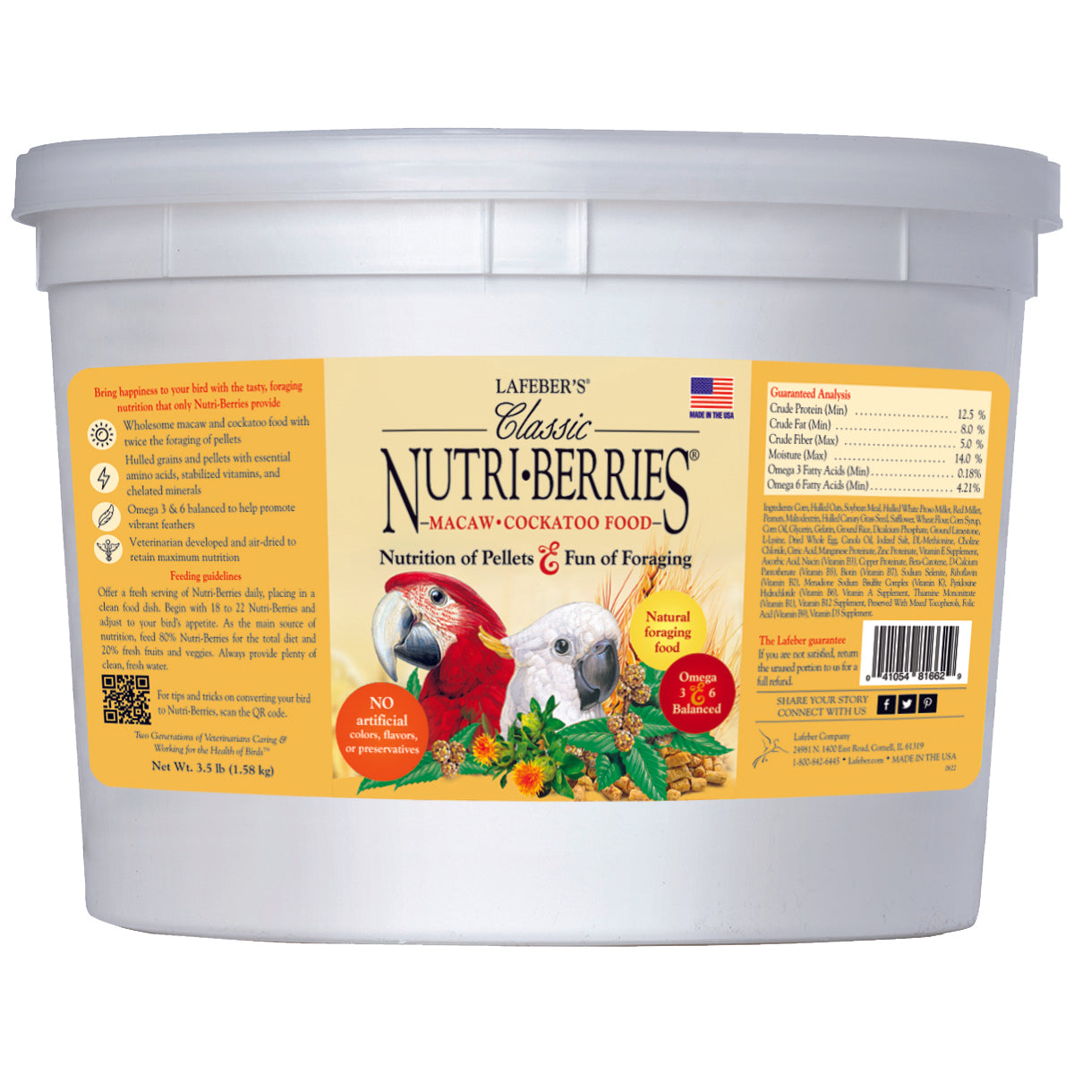 Macaw Classic Nutri-Berries 3.5 lb (1.59 kg)