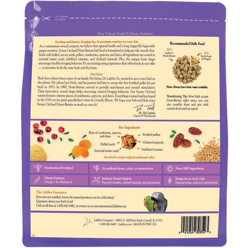 Sunny Orchard Nutri-Berries for Parrots 3 lb (1.36 kg)
