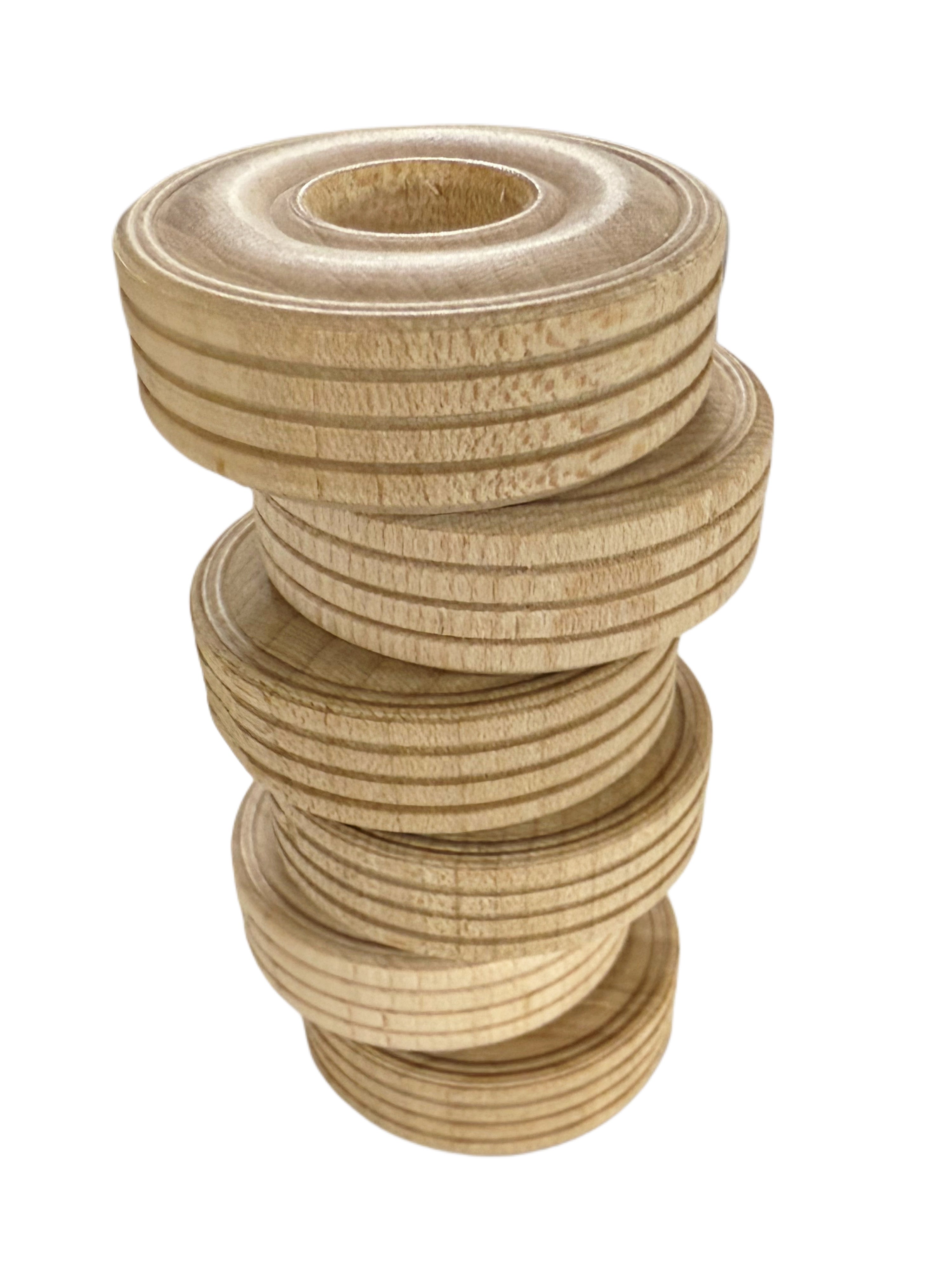 1.5" Wood Tires - 10 Pack