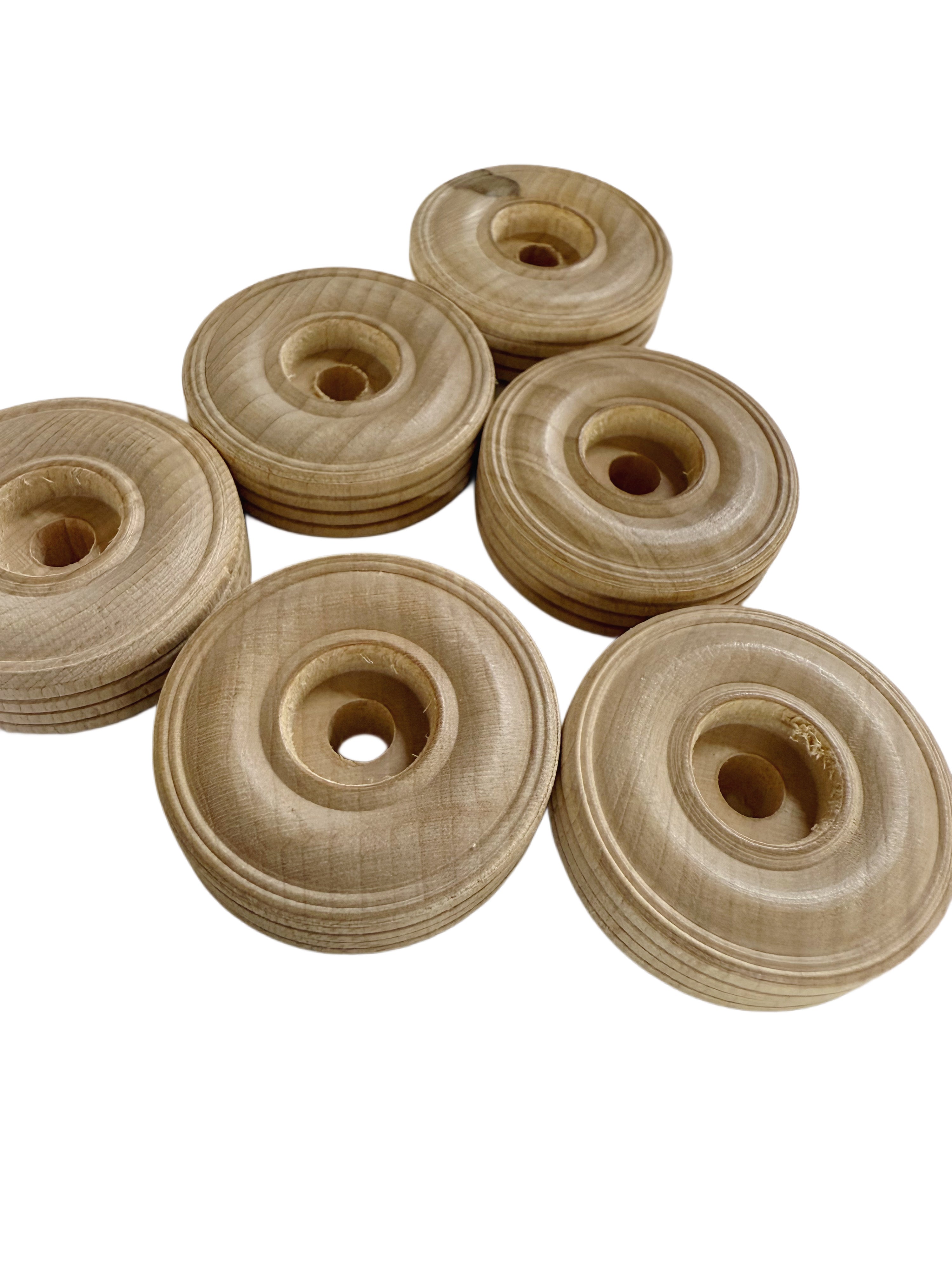 1.5" Wood Tires - 10 Pack