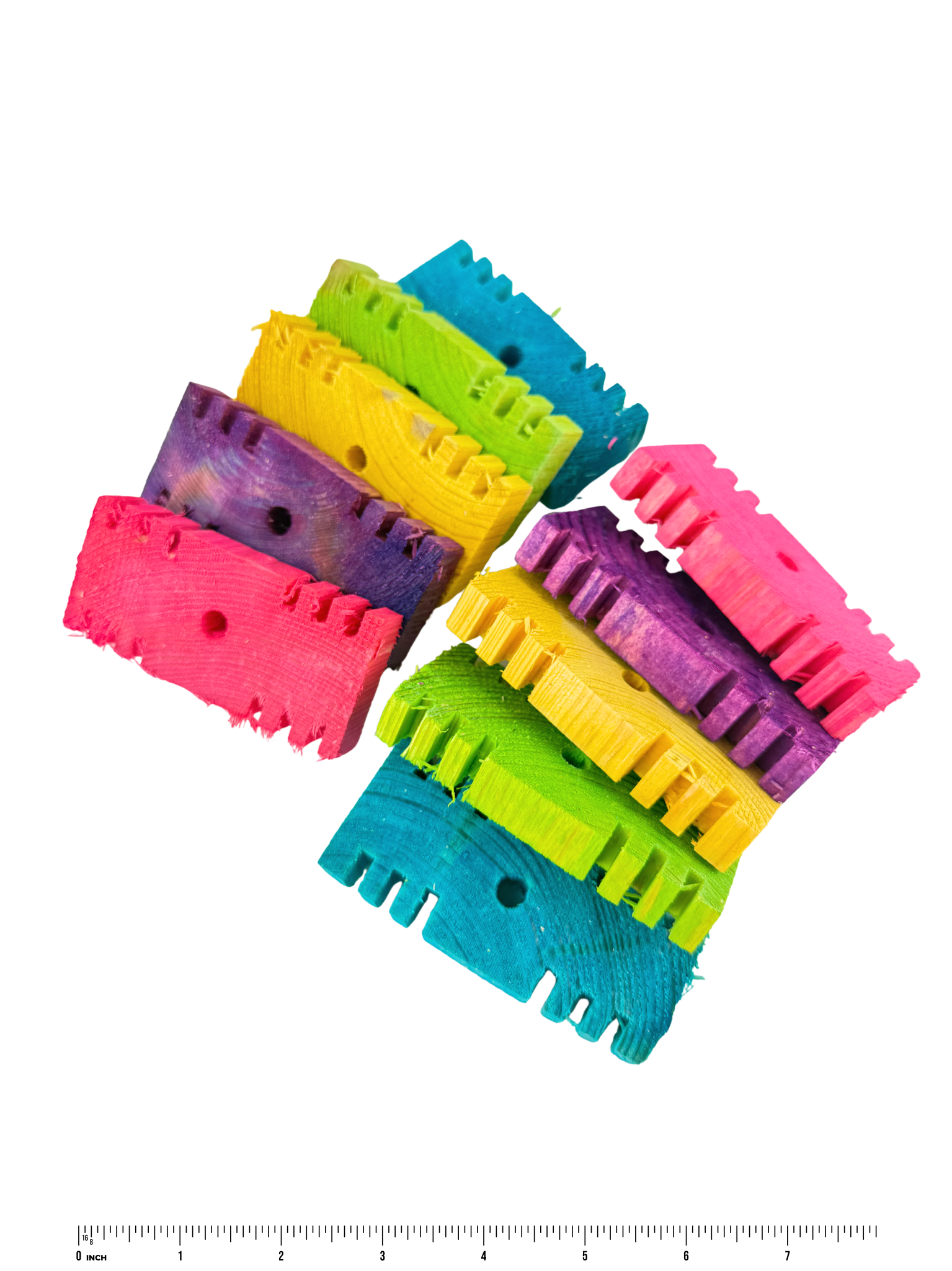 Colored Long Puzzler Blocks - 1" Thick - 10 Pack