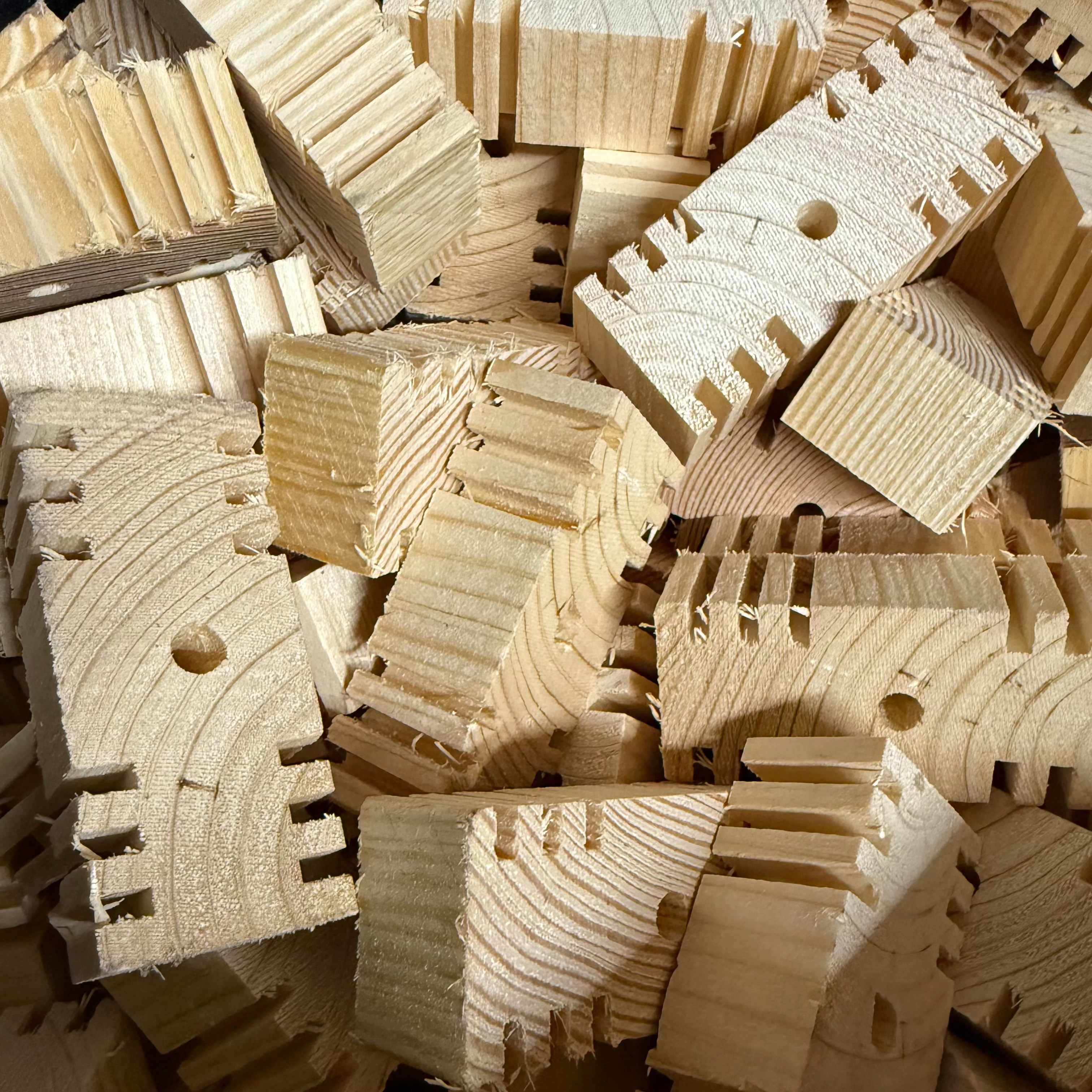 Natural Long Puzzler Blocks - 1" Thick - 10 Pack