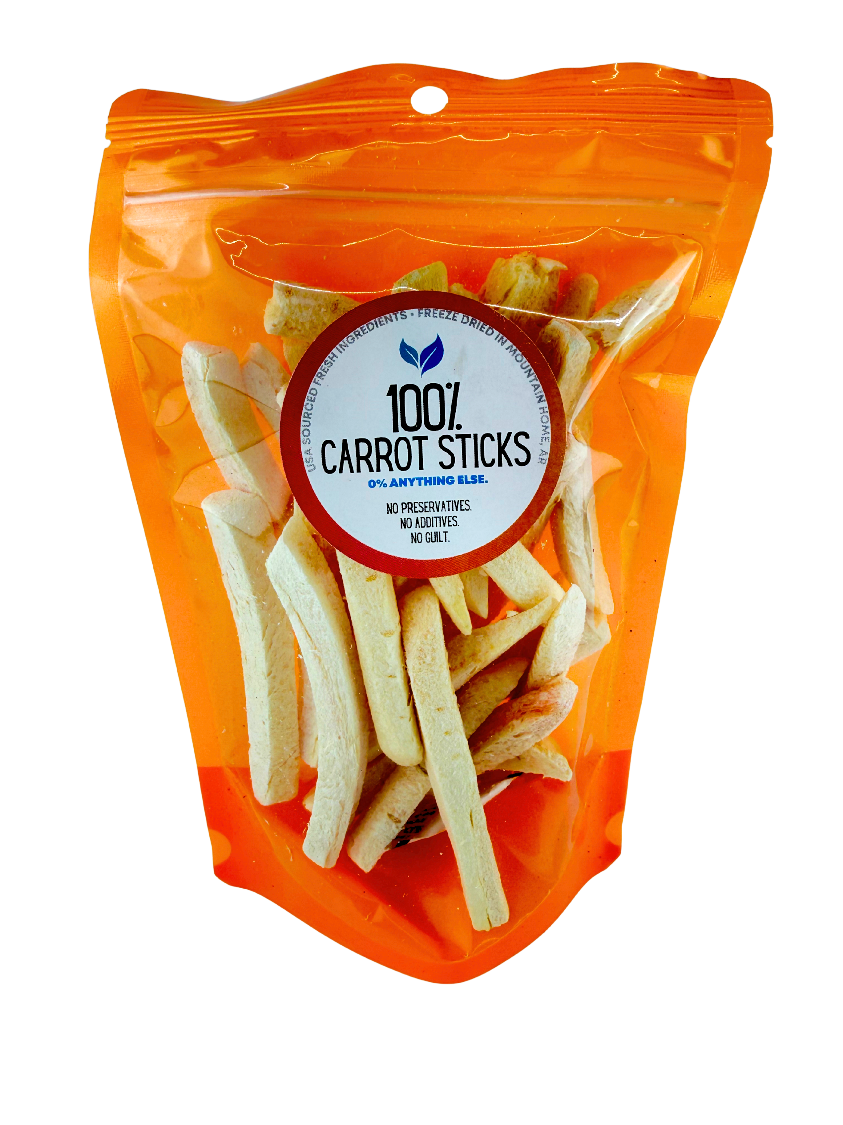 100% Carrot Sticks - 1.5 Cups - Bird Bites Healthy Freeze Dried Treats