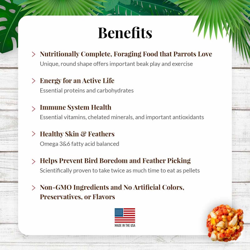 Tropical Fruit Nutri-Berries for Parrots 3 lb (1.36 kg)
