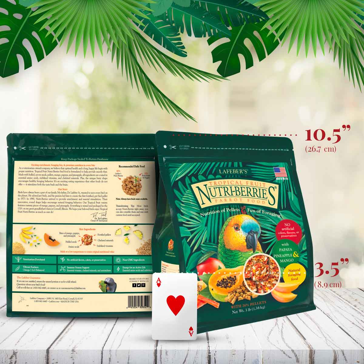 Tropical Fruit Nutri-Berries for Parrots 3 lb (1.36 kg)
