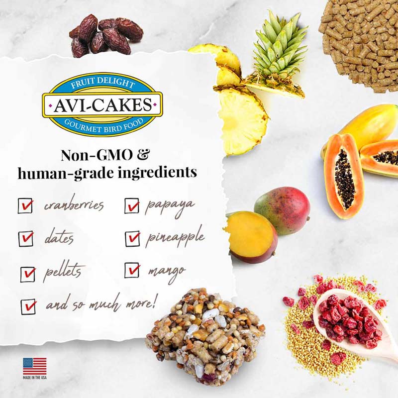 Fruit Delight Avi-Cakes for Parrots 8 oz (227 g)