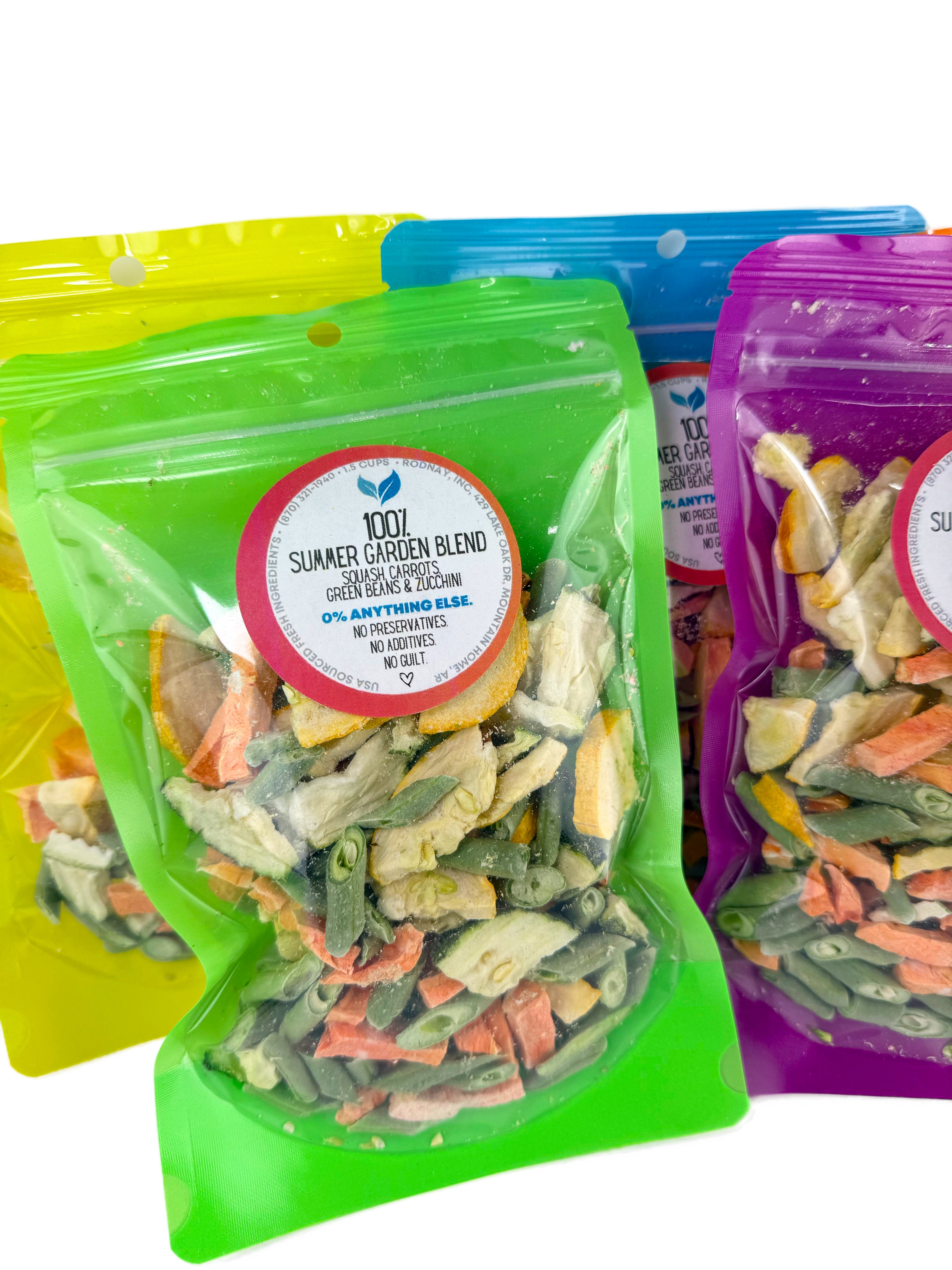 100% Summer Garden Blend - 1.5 Cups - Bird Bites Healthy Freeze Dried Treats