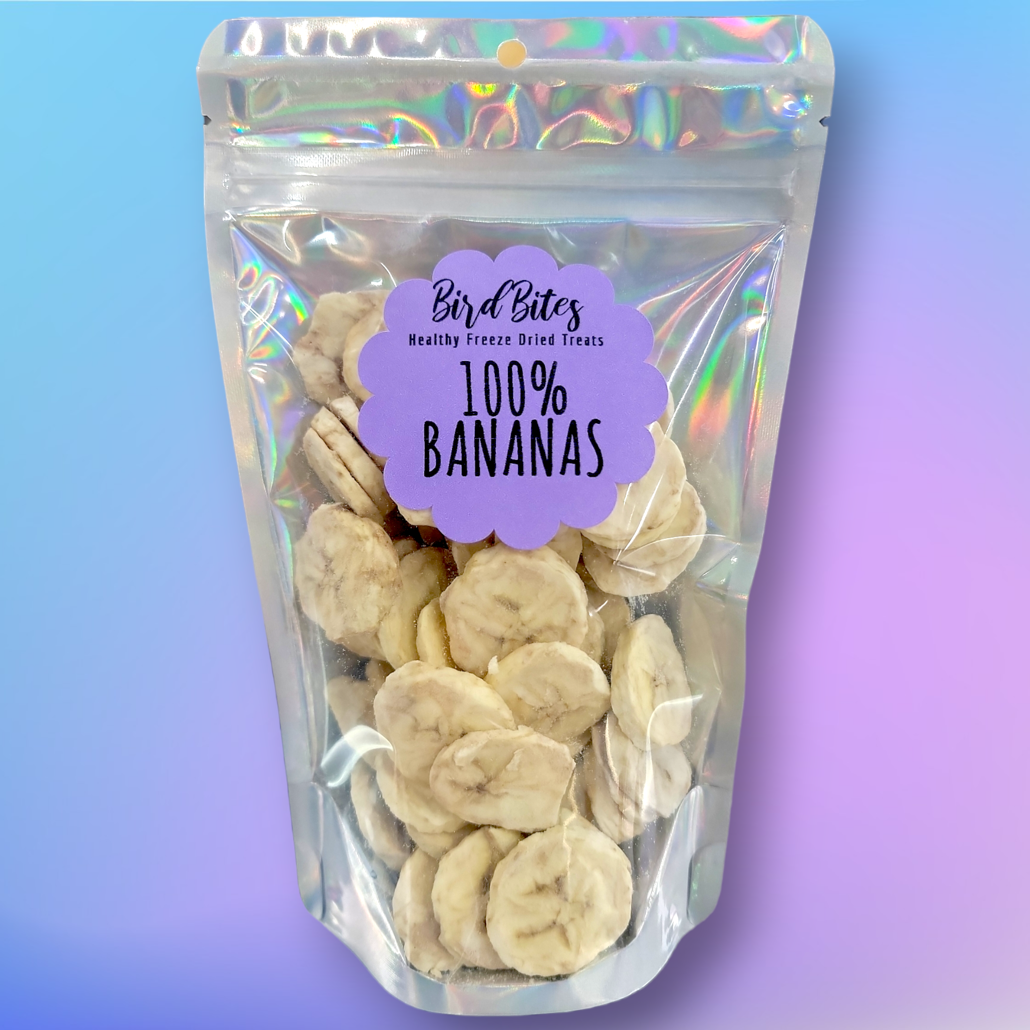 100% Bananas - 1.5 Cups - Bird Bites Healthy Freeze Dried Treats