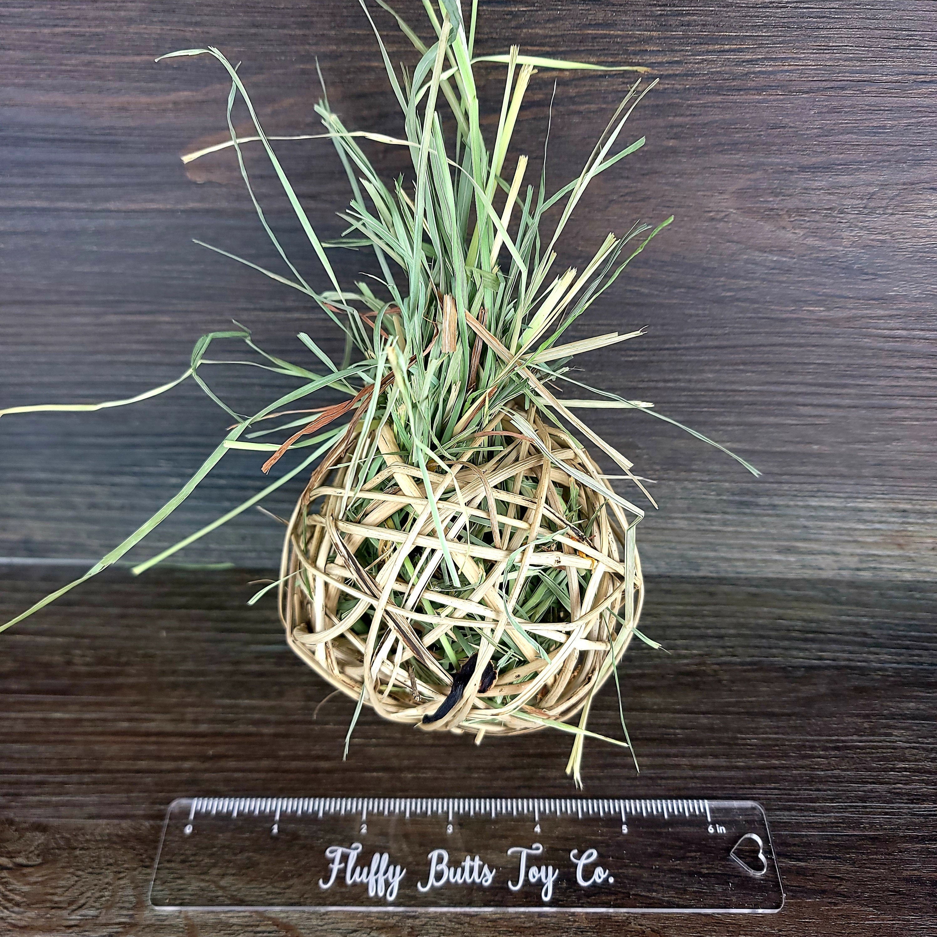 Jumbo Hay and Willow Ball - Safe chews for guinea pigs, bunny rabbits, chinchillas, rats and other small animals