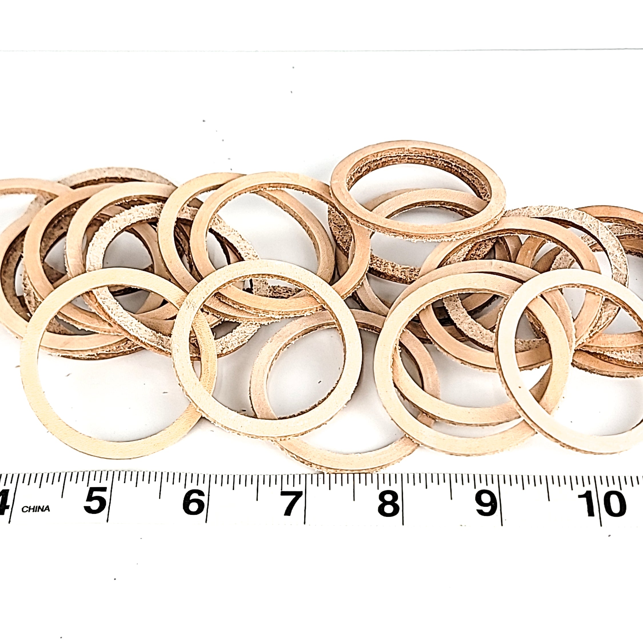 Skinny Leather Washers - 10 Pack