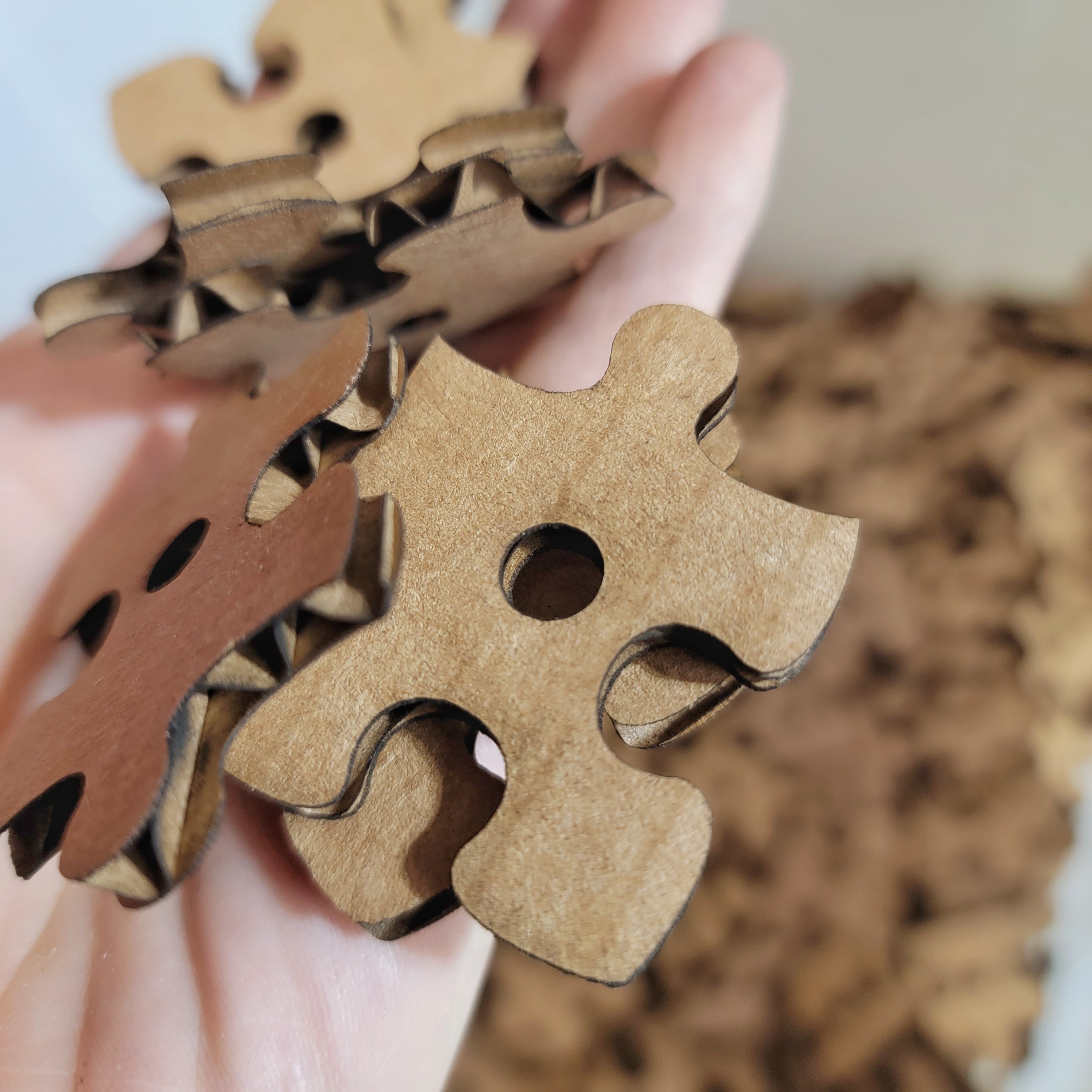 Cardboard Puzzle Pieces - 25 Pack