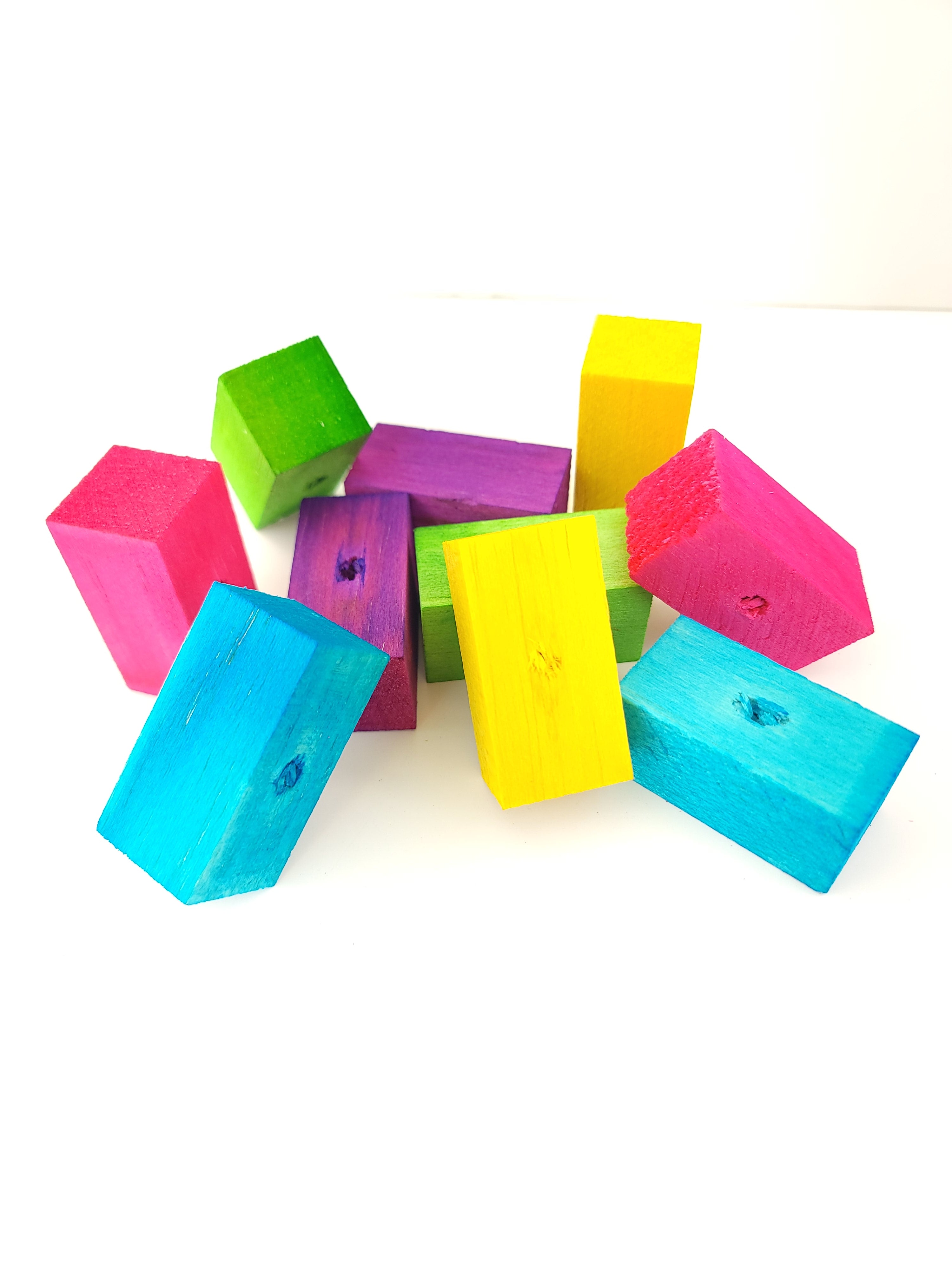 1x1x2 Colored Balsa Rectangles - 10 Pack