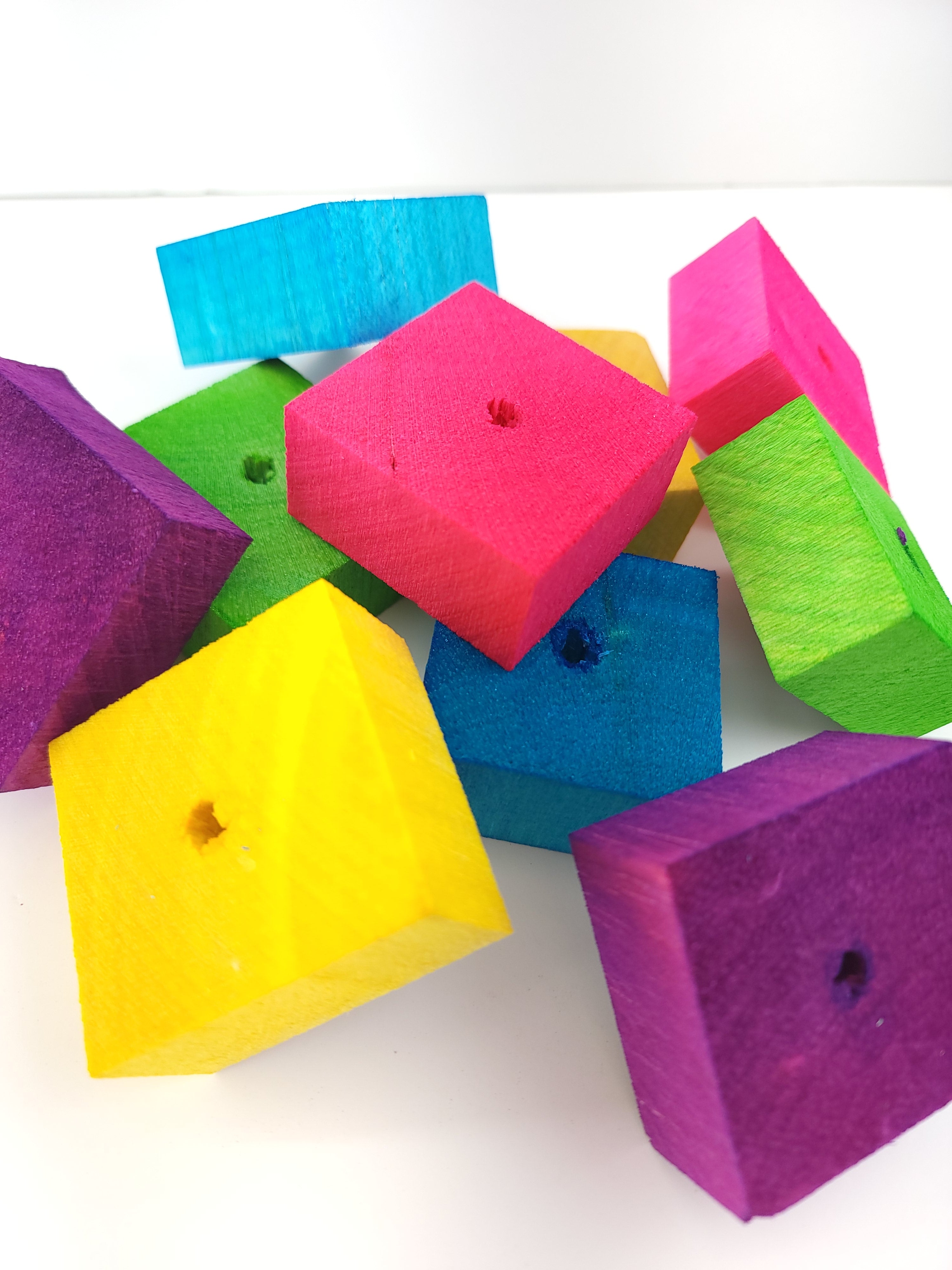 2" Colored Balsa Squares 1" Thick - 10 Pack