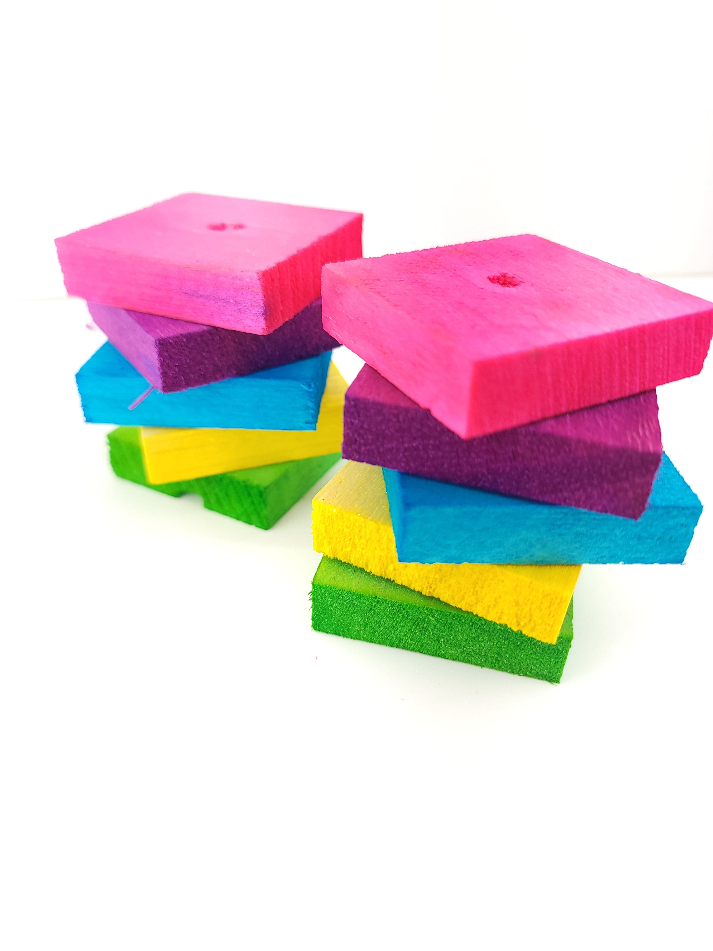 2" Colored Balsa Squares 1/2" Thick - 10 Pack