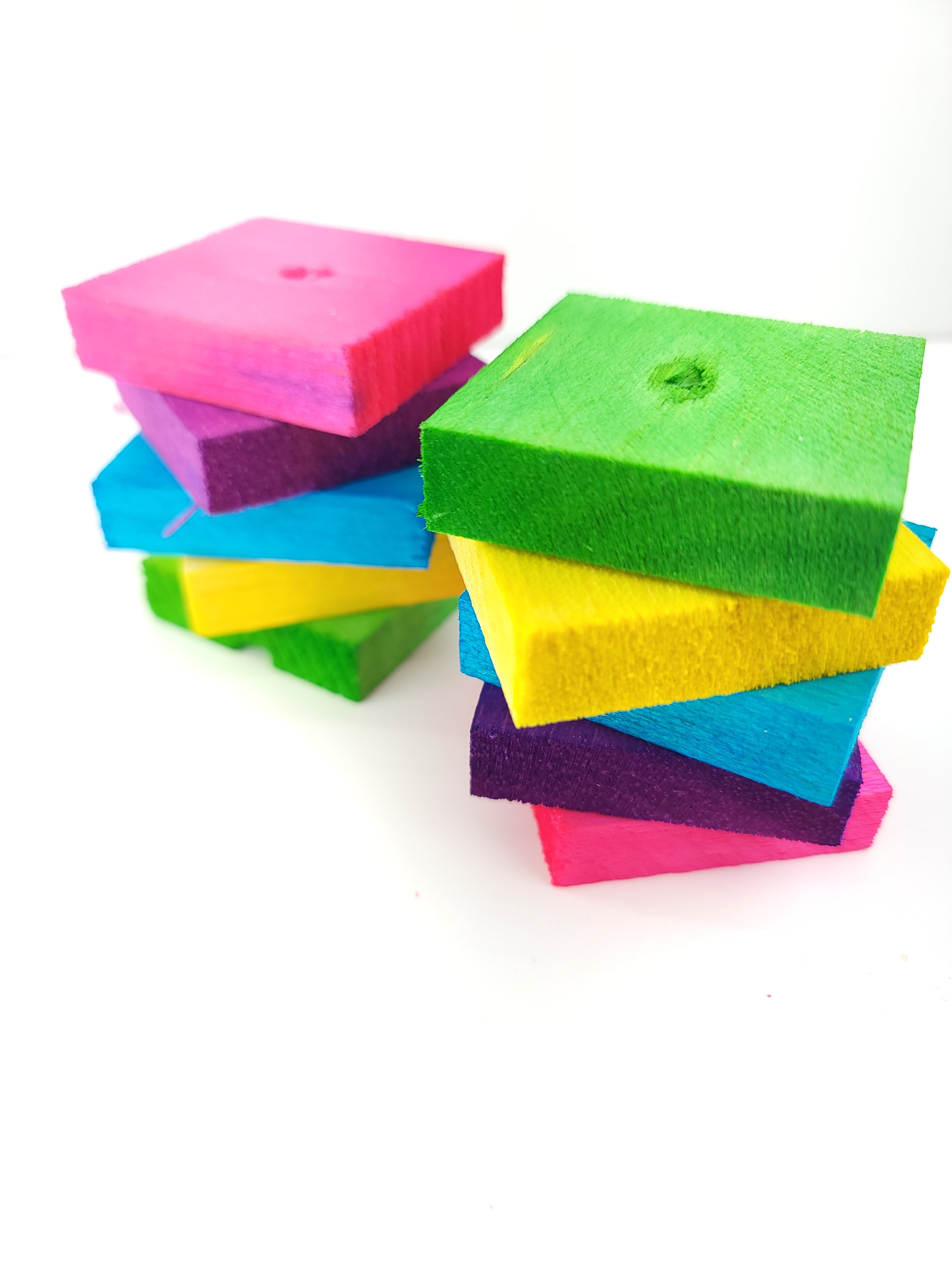 2" Colored Balsa Squares 1/2" Thick - 10 Pack