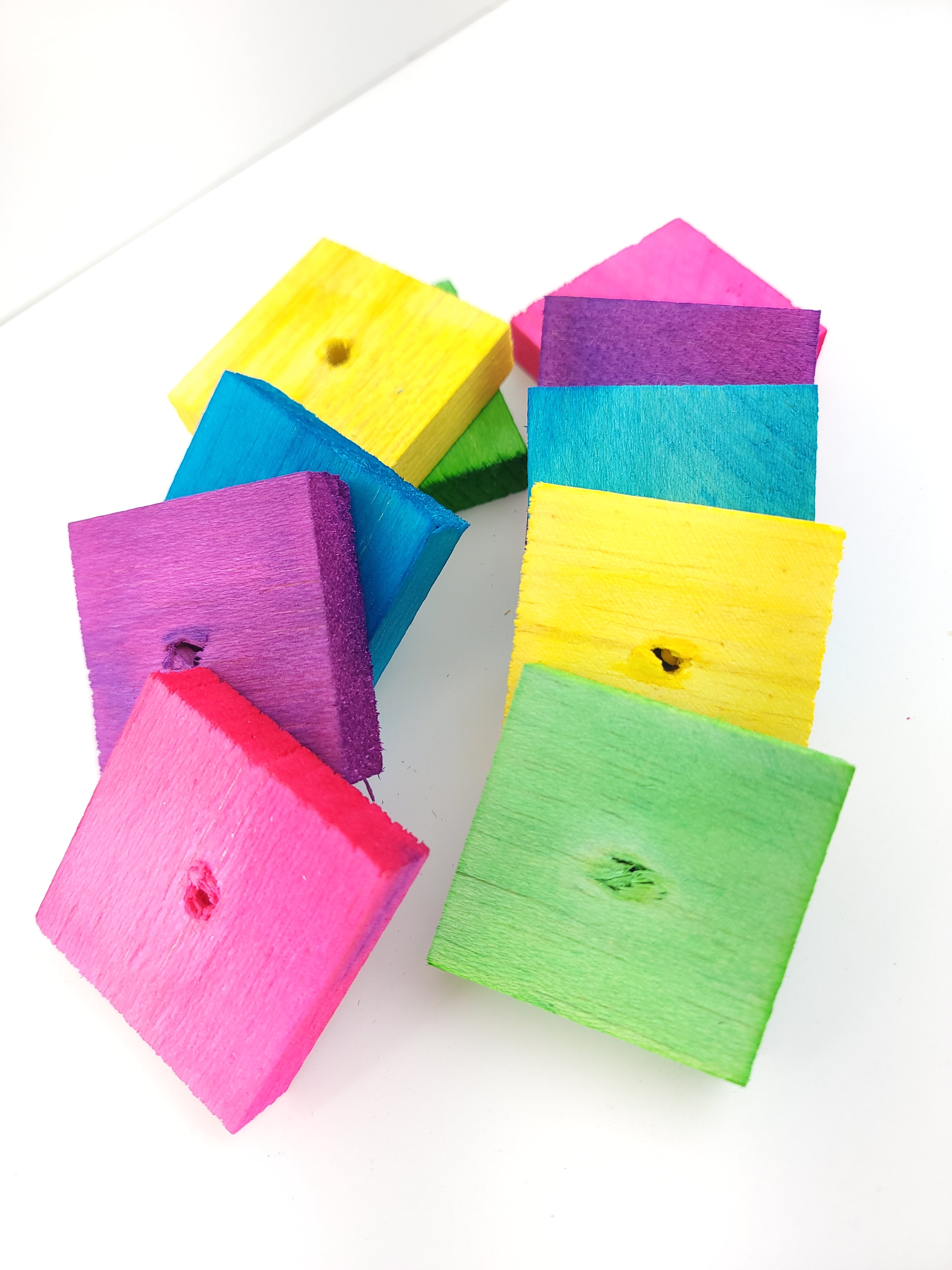 2" Colored Balsa Squares 1/2" Thick - 10 Pack