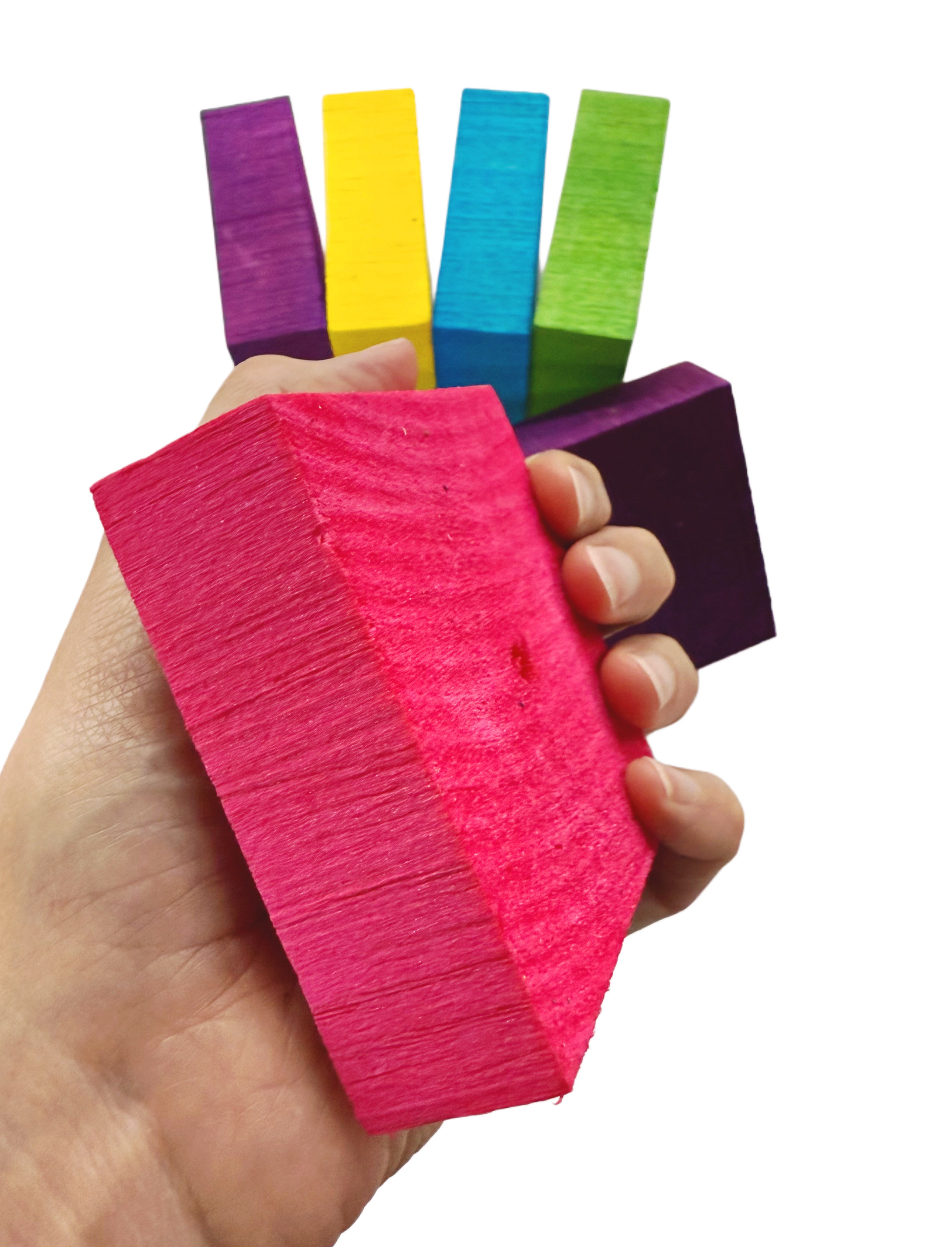 3x3x1 Colored Big Balsa Squares - 6 Pack