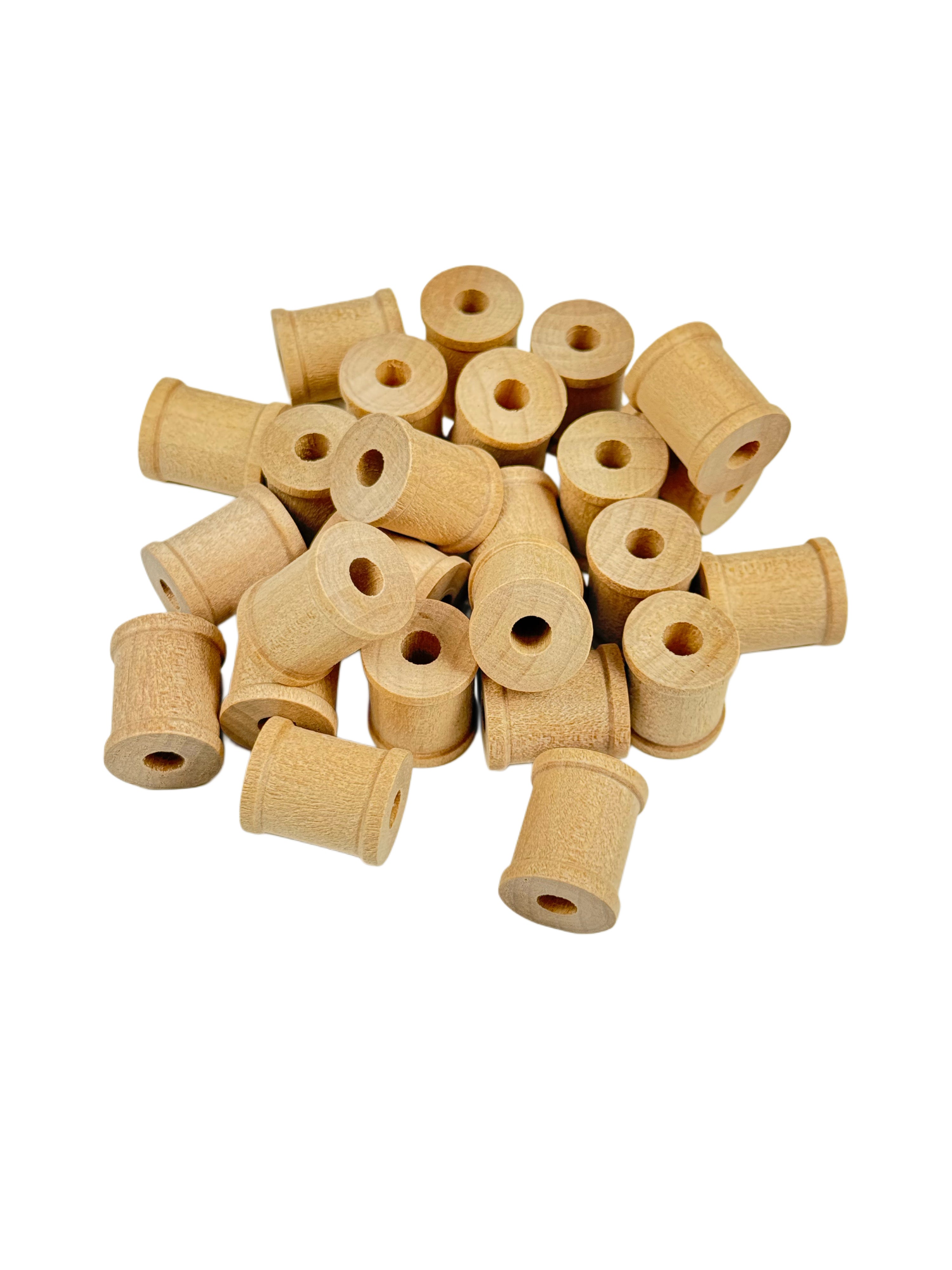 3/4" Wood Spools - 25 Pack