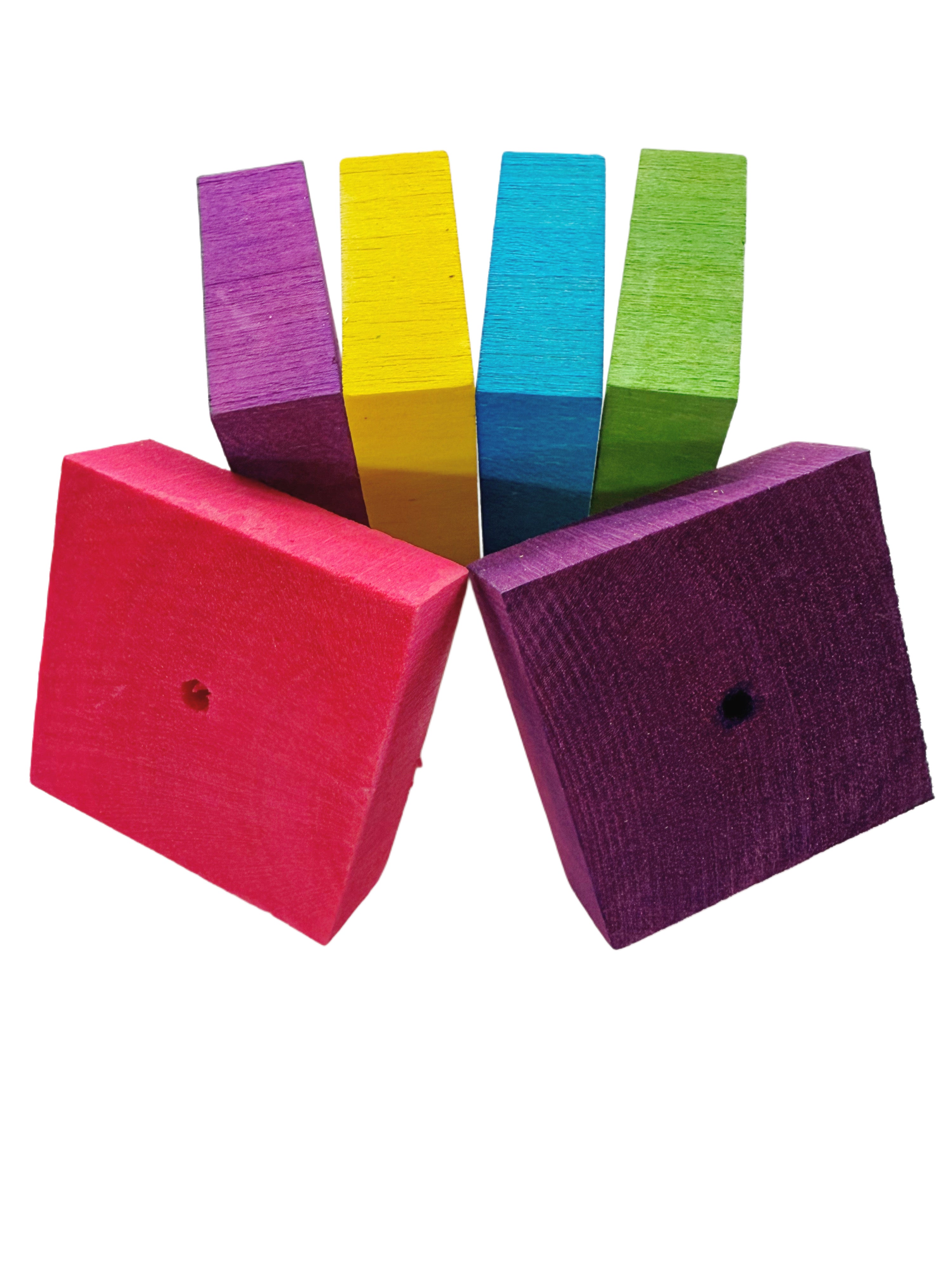 3x3x1 Colored Big Balsa Squares - 6 Pack