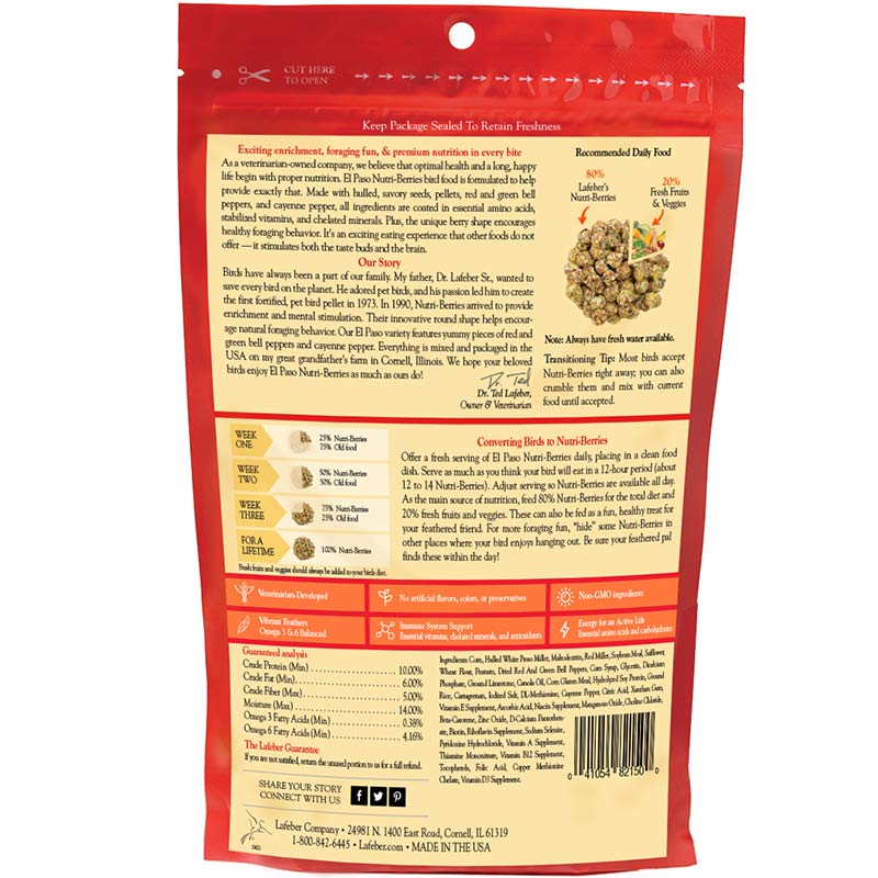 El Paso Nutri-Berries for Parrots 10 oz