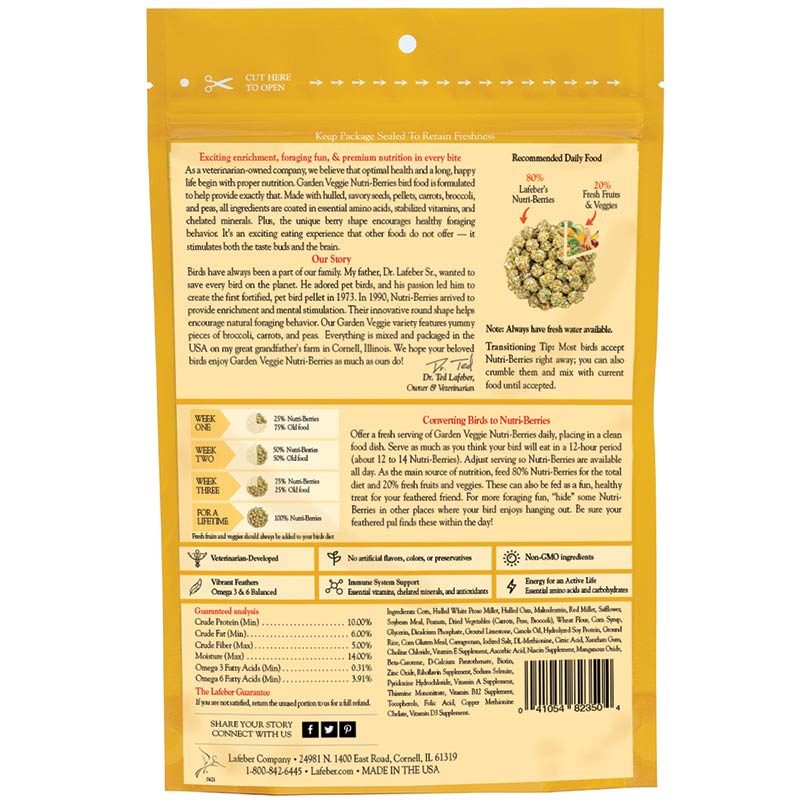 Garden Veggie Nutri-Berries for Parrots 10 oz (284 g)