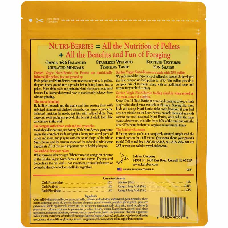 Garden Veggie Nutri-Berries for Parrots 3 lb (1.36 kg)