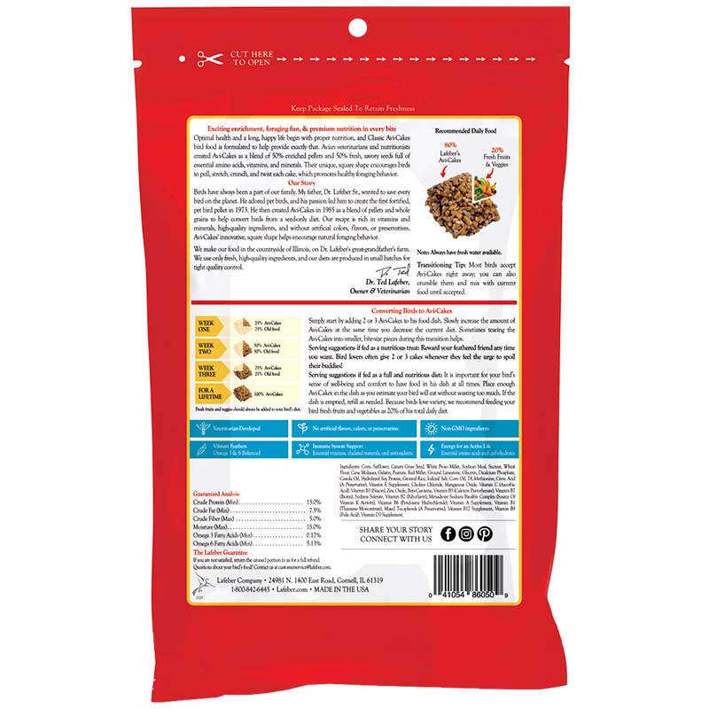 Classic Avi-Cakes for Macaw 16 oz