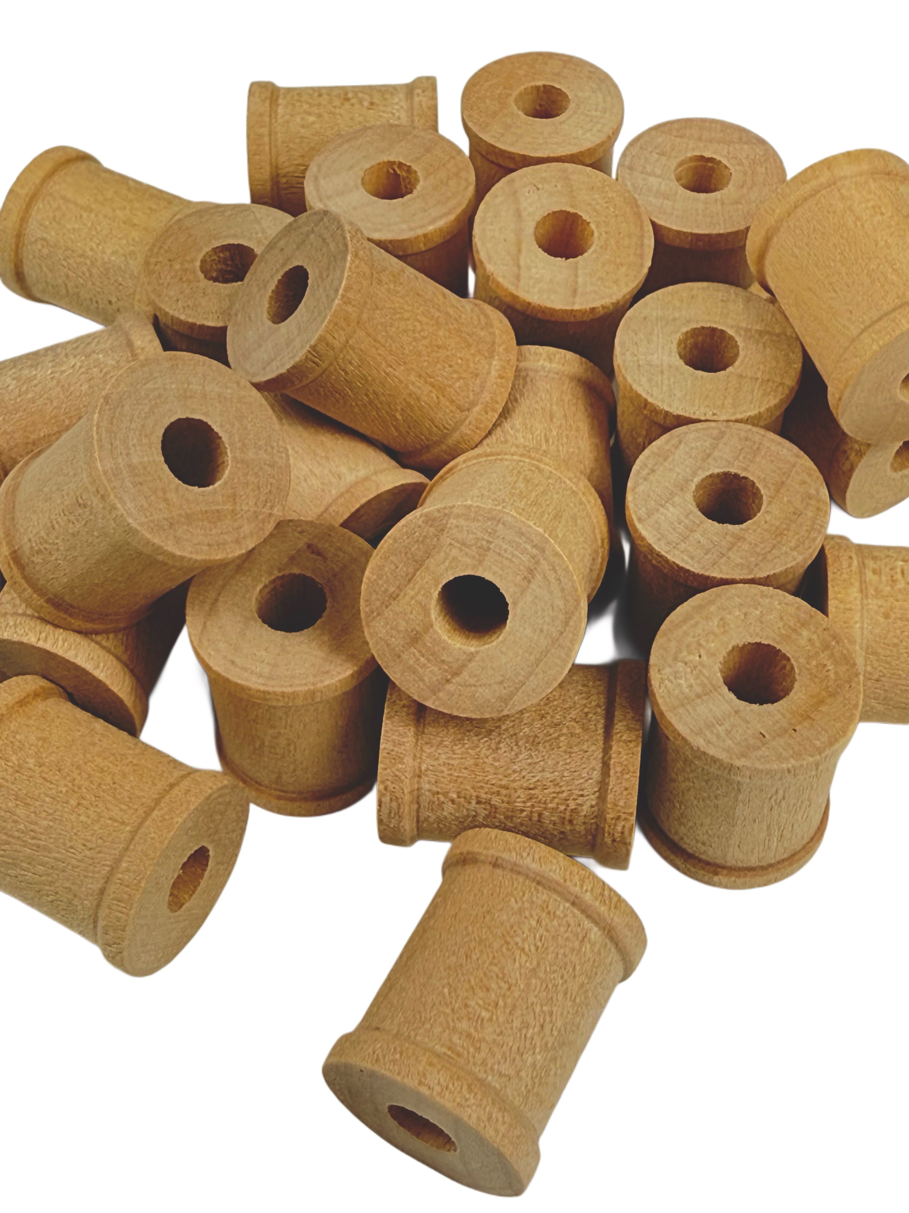 3/4" Wood Spools - 25 Pack