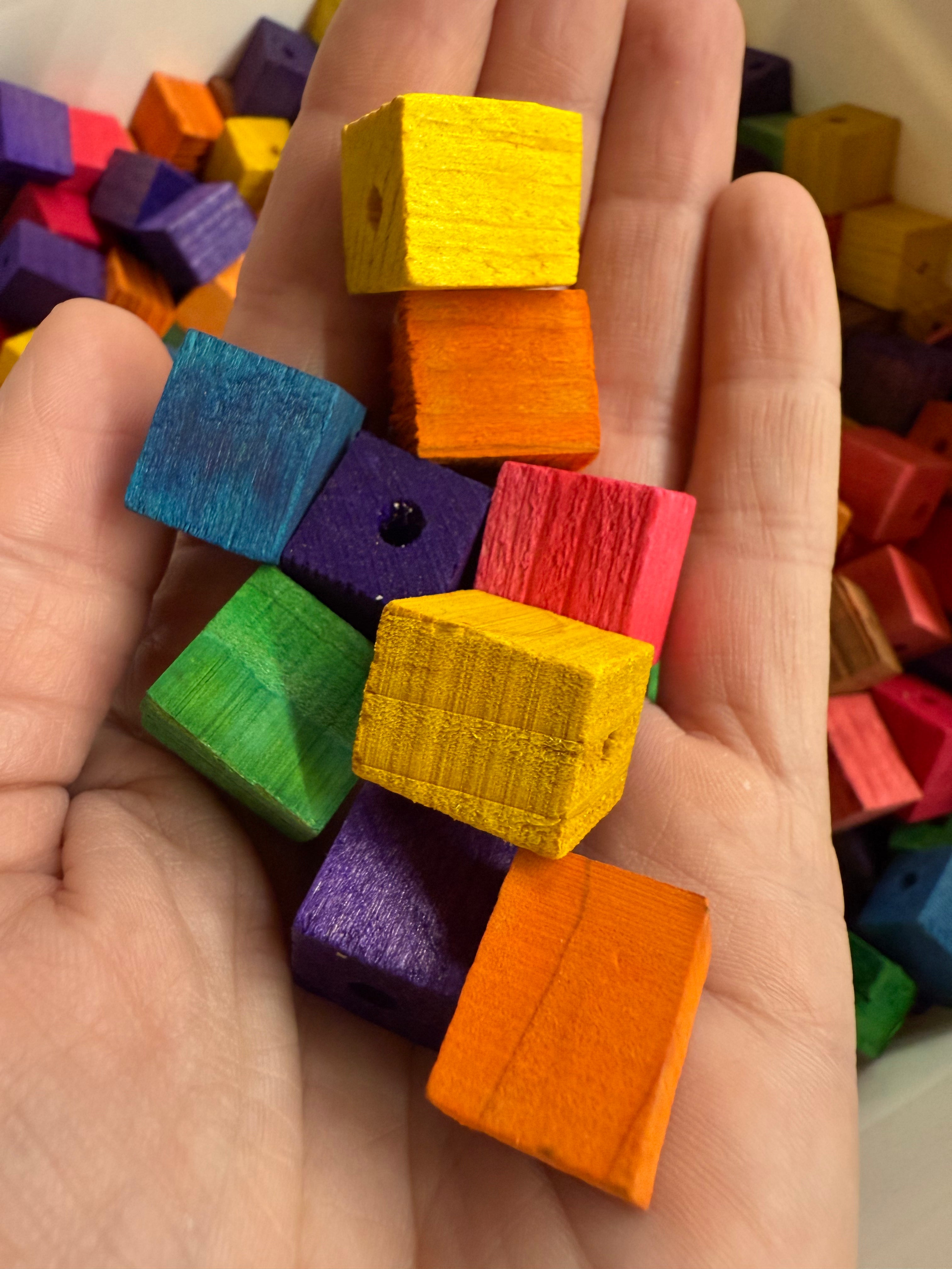 Bitty Wood Cubes - 25 Pack