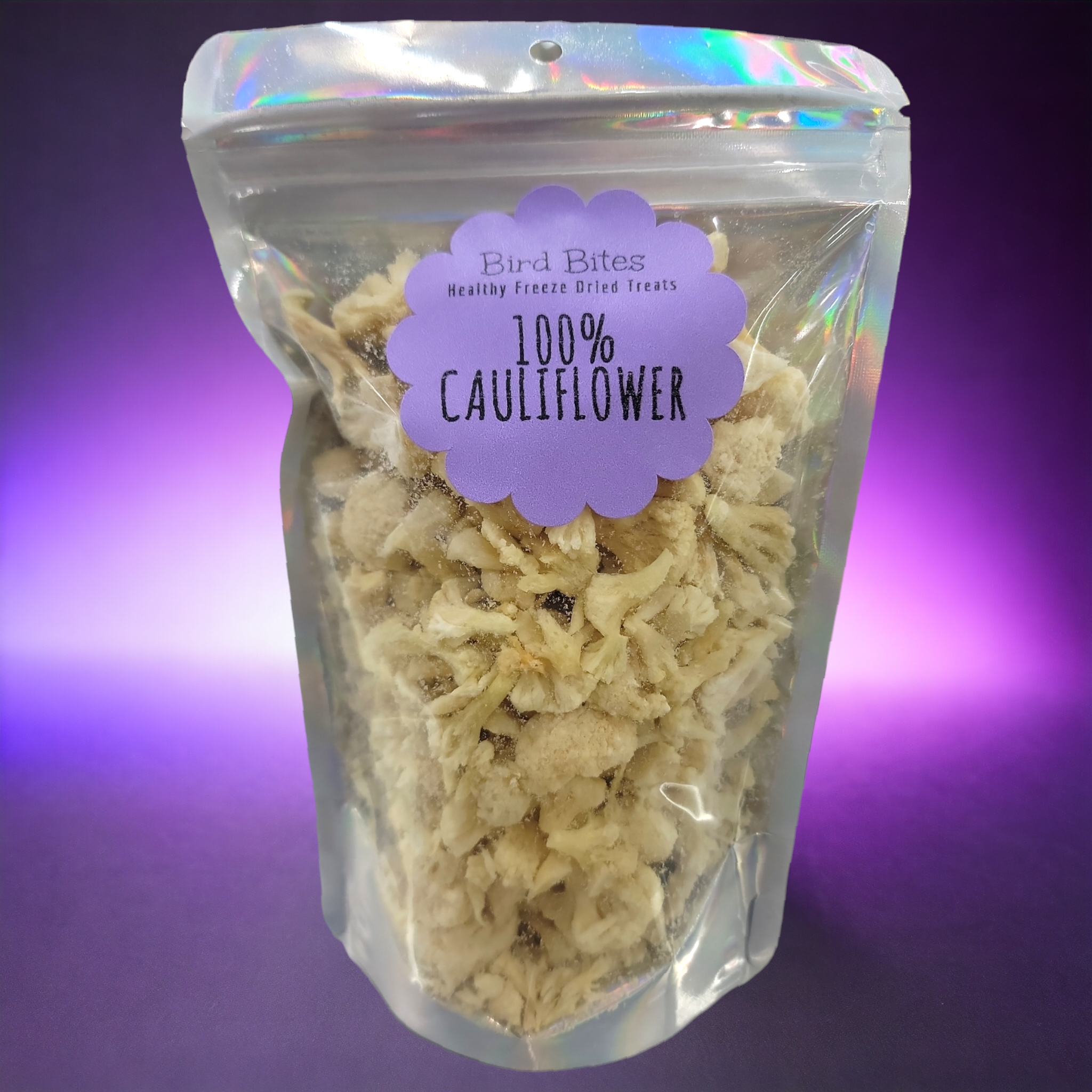 100% Cauliflower - 1.5 Cups - Bird Bites Healthy Freeze Dried Treats