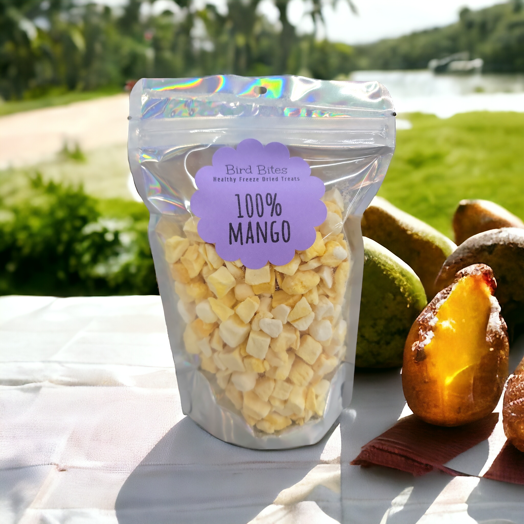 100% Mango - 1.5 Cups - Bird Bites Healthy Freeze Dried Treats