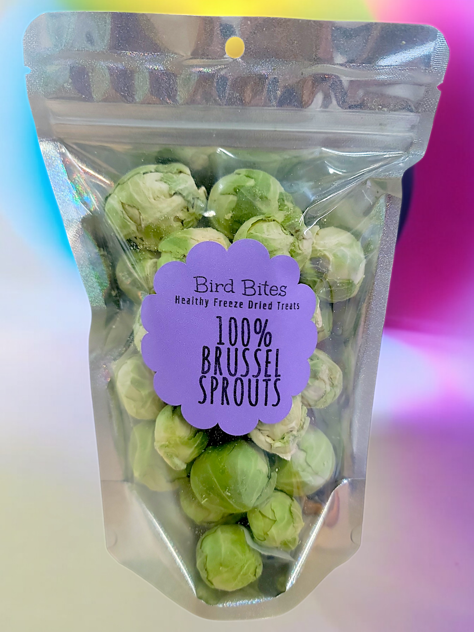 100% Brussels Sprouts - 1.5 Cups - Bird Bites Healthy Freeze Dried Treats