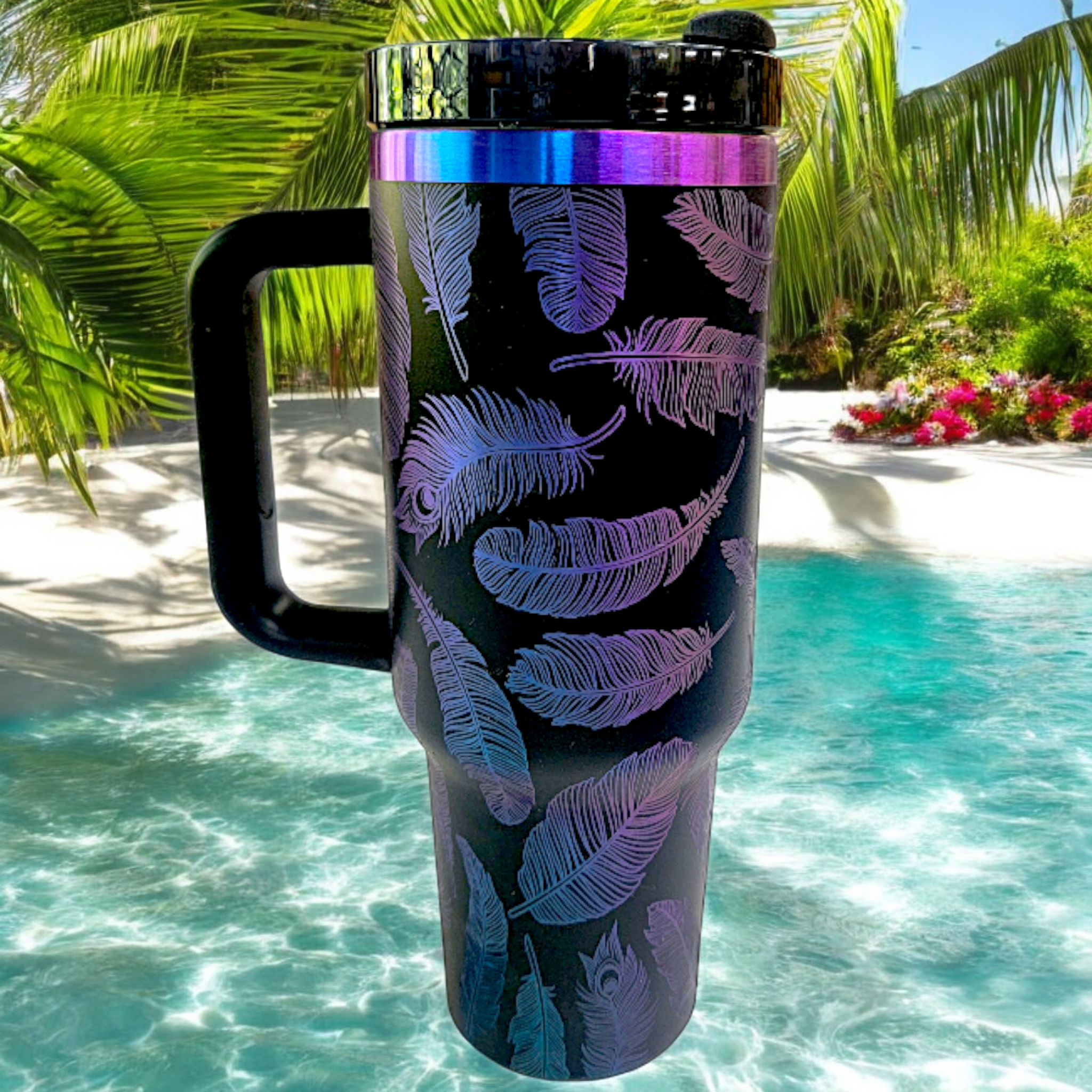 "Feather Fantasy" 40 Ounce Insulated Tumbler