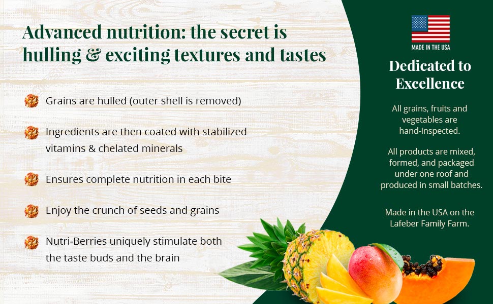 Tropical Fruit Nutri-Berries for Parrots 3 lb (1.36 kg)