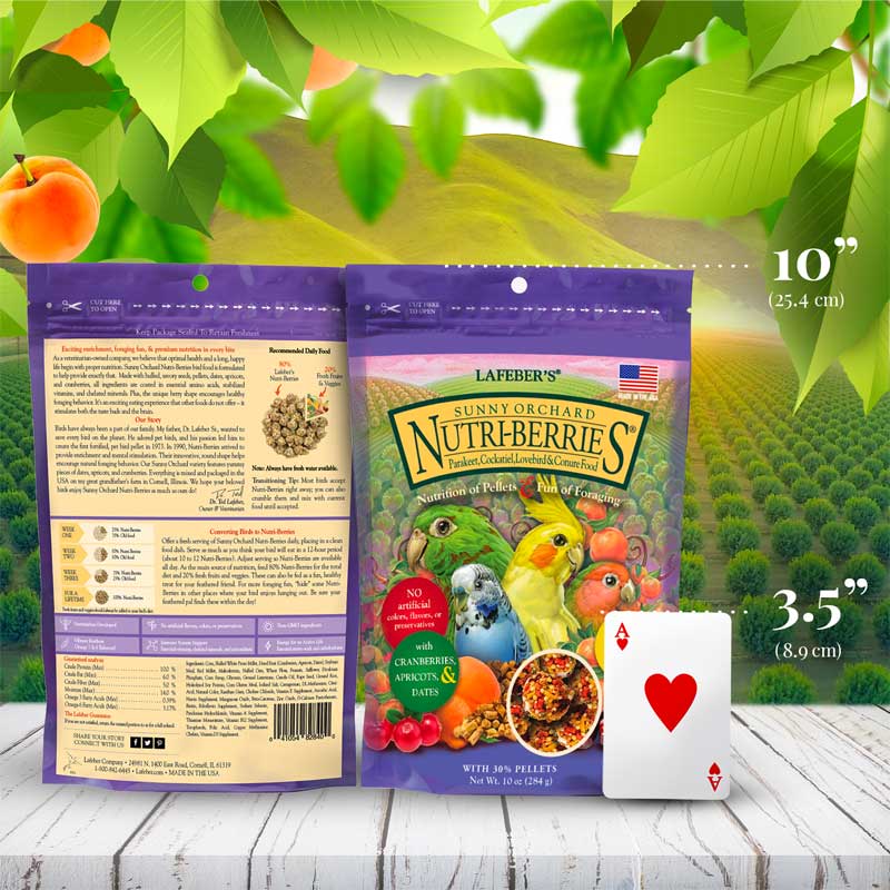 Sunny Orchard Nutri-Berries for Cockatiels 10 oz (284 g)