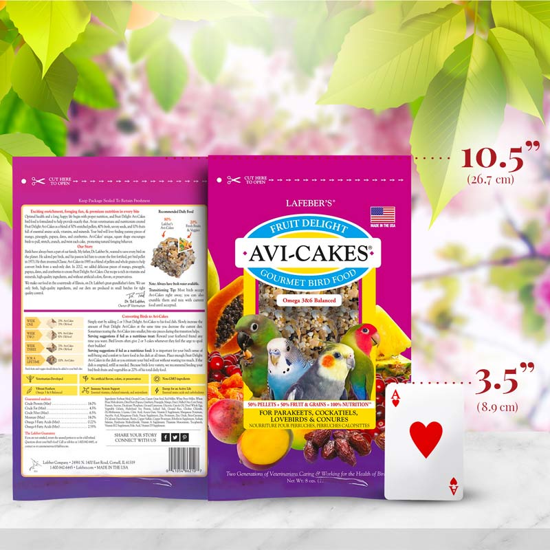 Fruit Delight Avi-Cakes for Small Birds 8 oz (227 g)