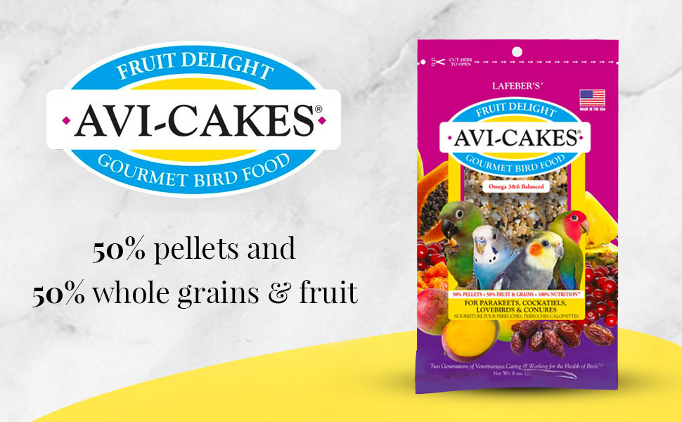 Fruit Delight Avi-Cakes for Small Birds 8 oz (227 g)