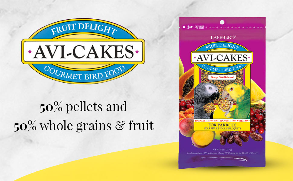 Fruit Delight Avi-Cakes for Parrots 8 oz (227 g)
