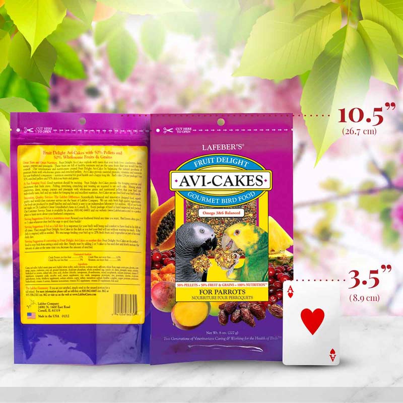 Fruit Delight Avi-Cakes for Parrots 8 oz (227 g)