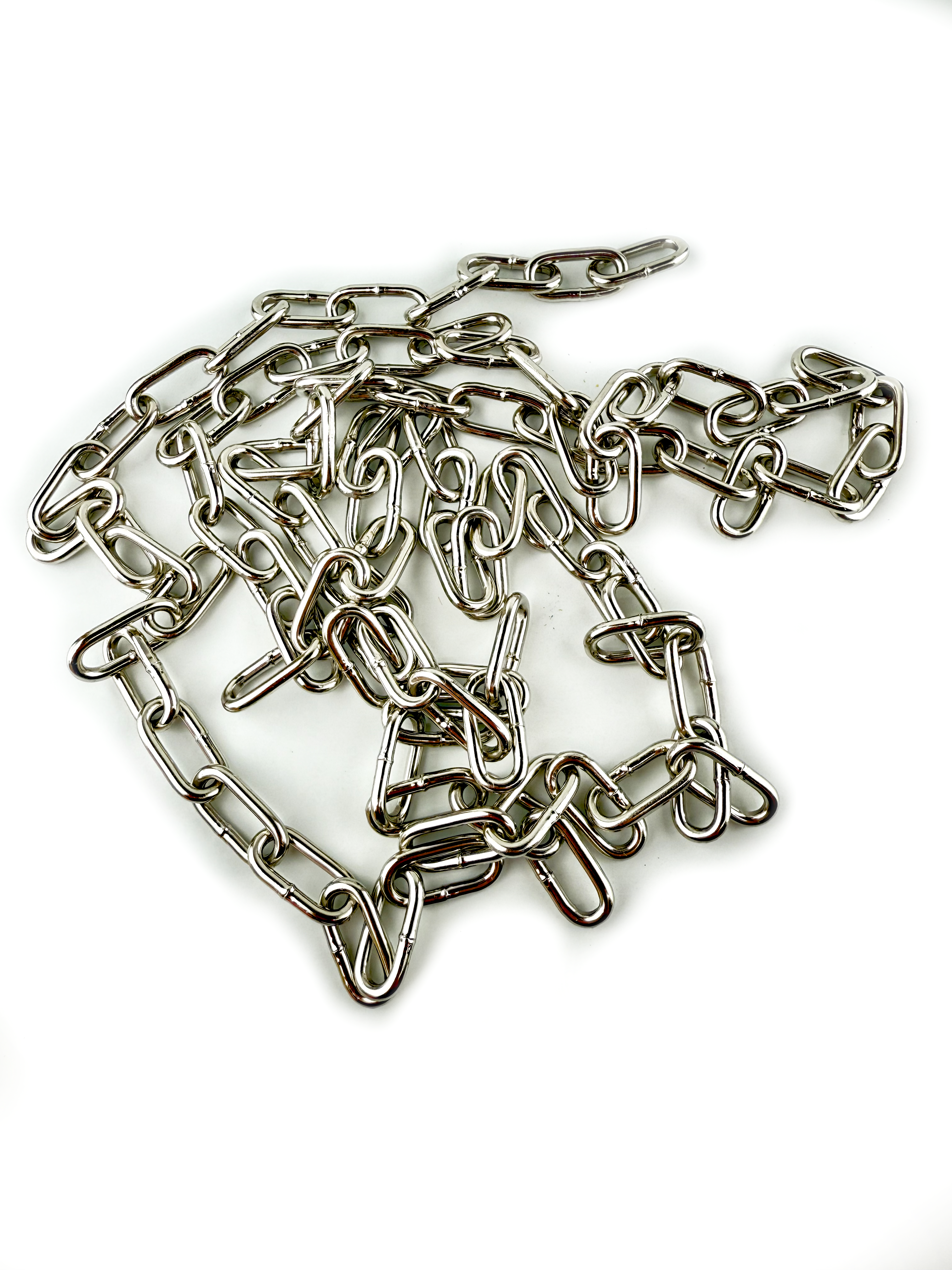 Large Long Link Nickel Welded Link Chain - 5 Feet