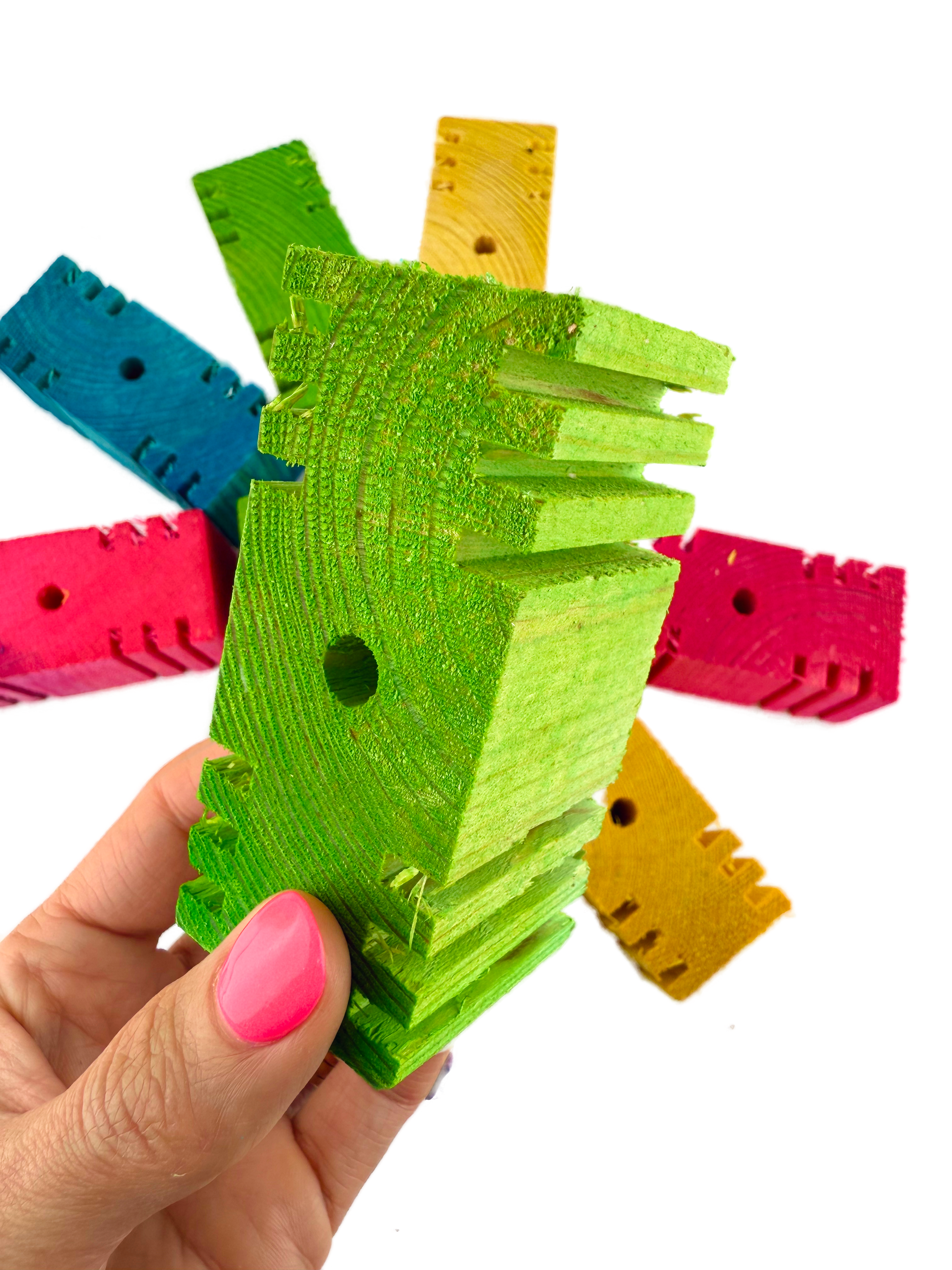 Colored Long Puzzler Blocks - 1.5" Thick - 10 Pack
