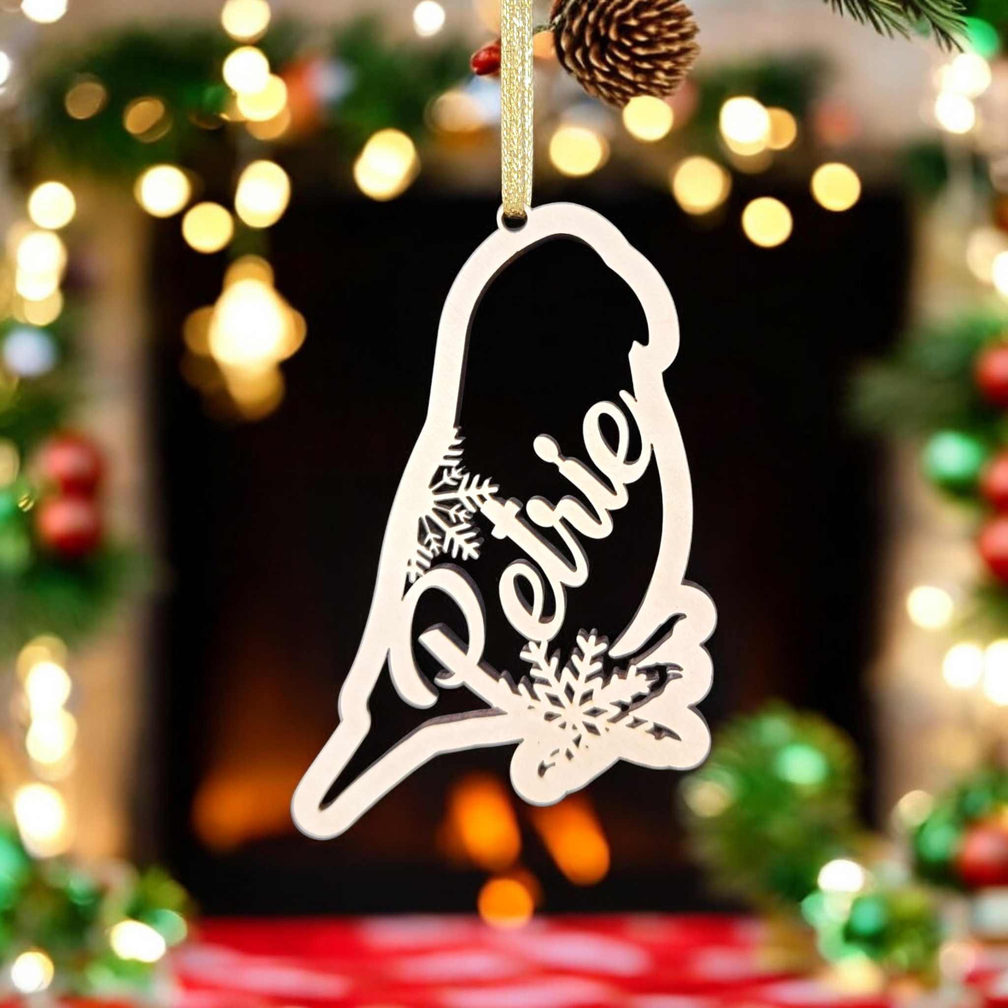 Custom Parrot Silhouette Christmas Ornaments