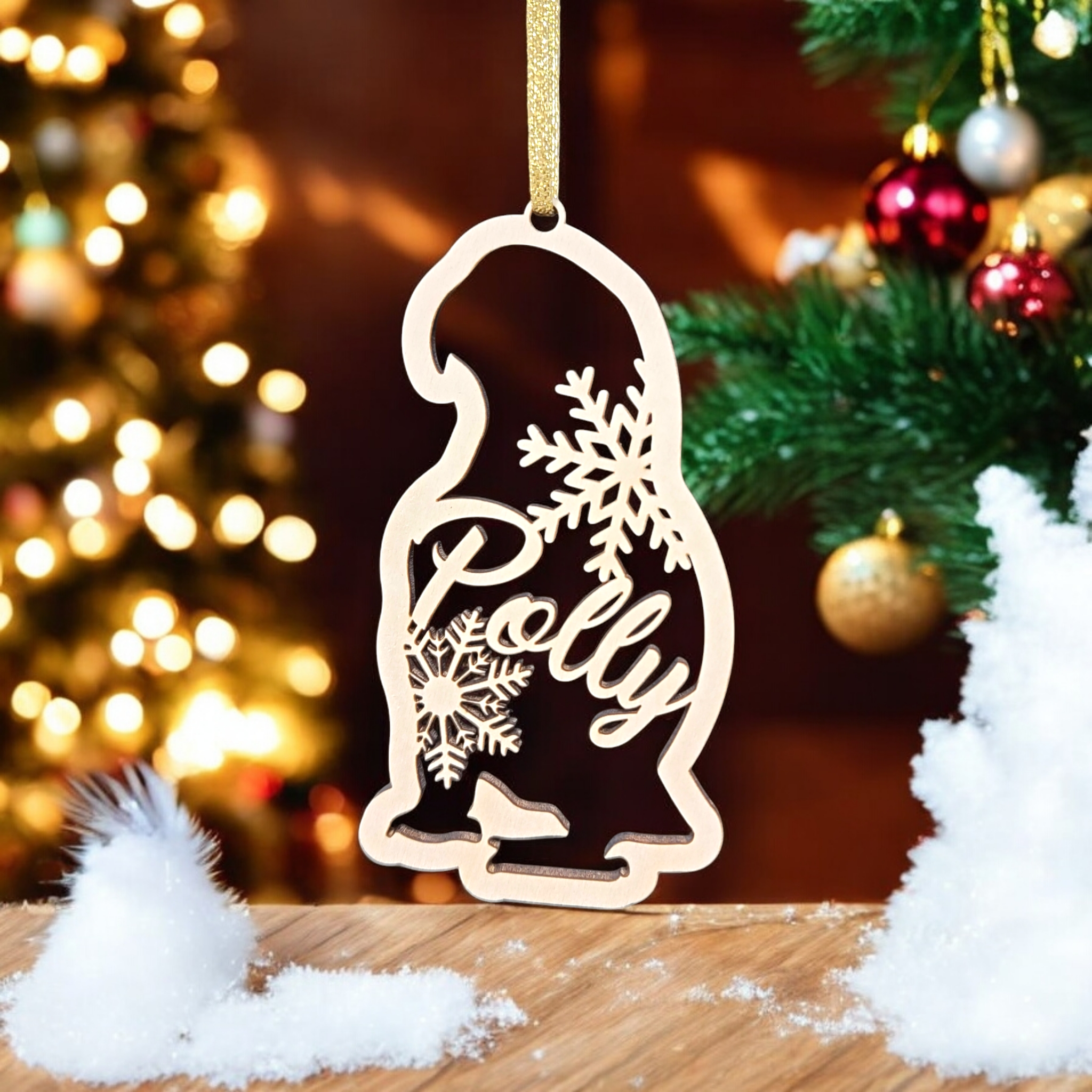 Custom Parrot Silhouette Christmas Ornaments