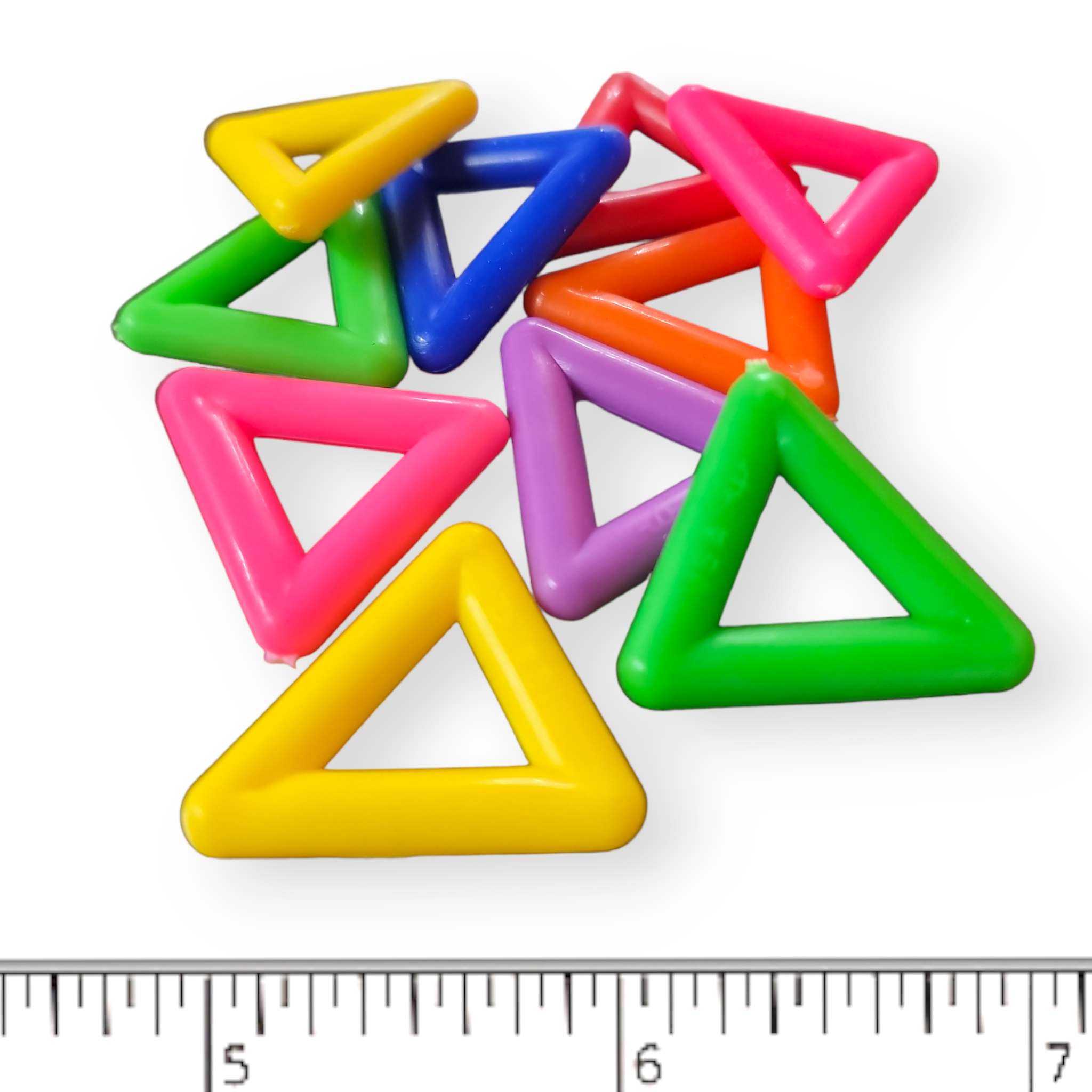 1.25" Triangle Plastic Rings - 10 Pack