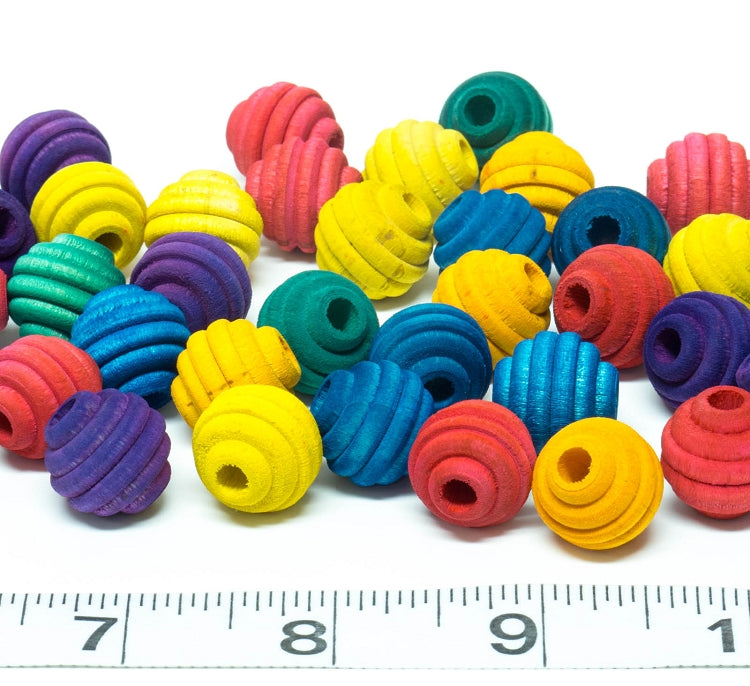 5/8" Wooden Beehive Beads bird toy parts