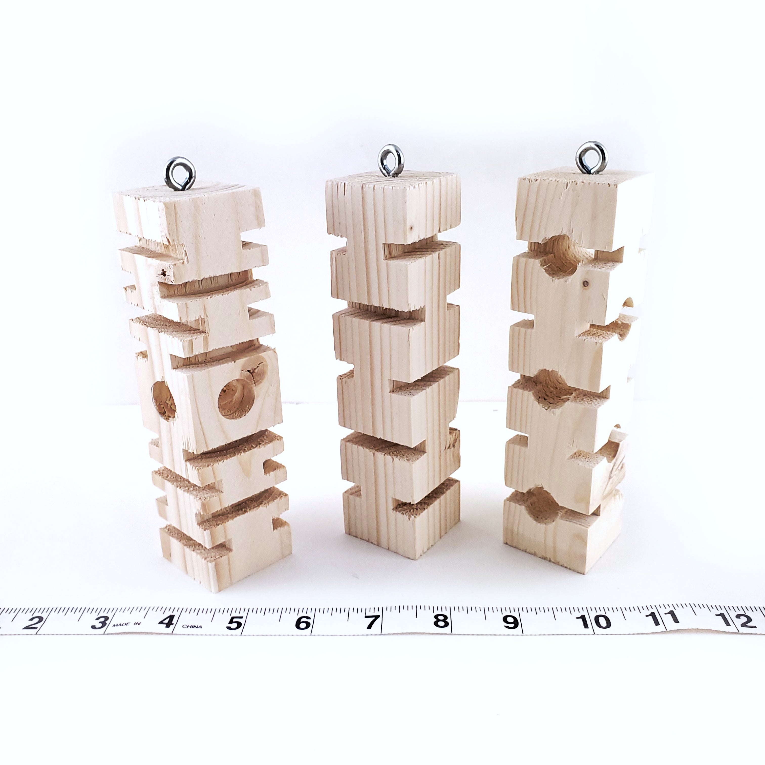 Holey Poley Foraging Blocks by Cheep Thrills Bird Toys