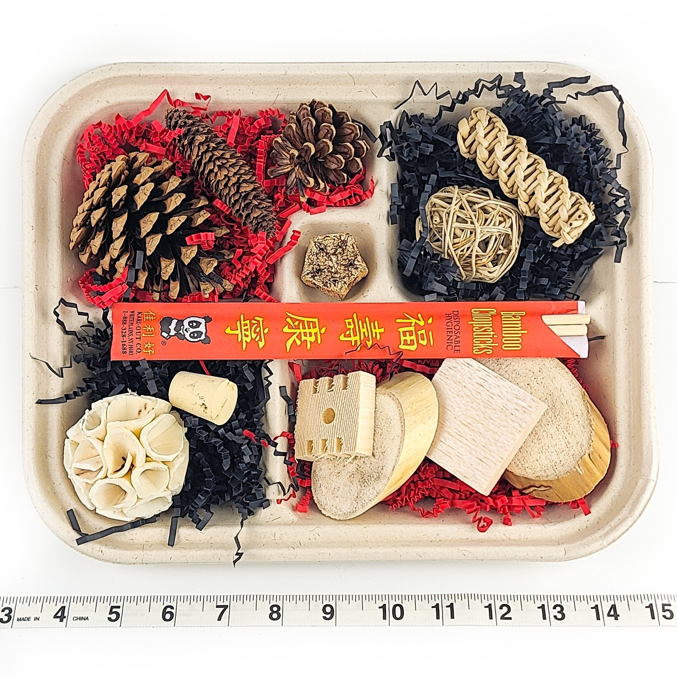 The Bird Bento - Sample Pack of all the greats! - Interactive, Pre-Made Foraging Activity Center for Cockatiels, Conures, Other Parrots