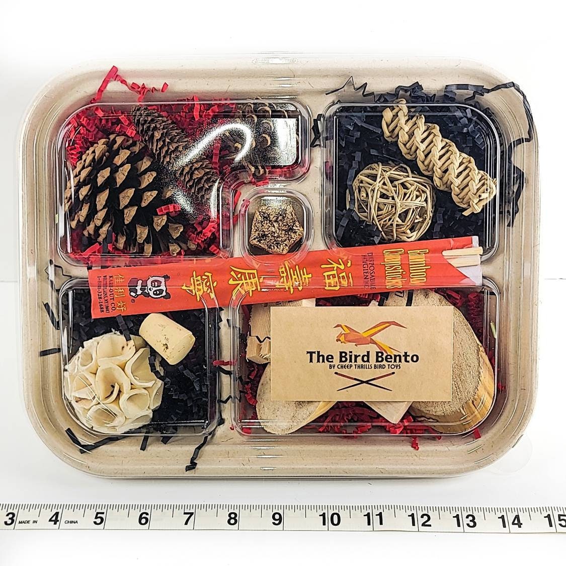 The Bird Bento - Sample Pack of all the greats! - Interactive, Pre-Made Foraging Activity Center for Cockatiels, Conures, Other Parrots