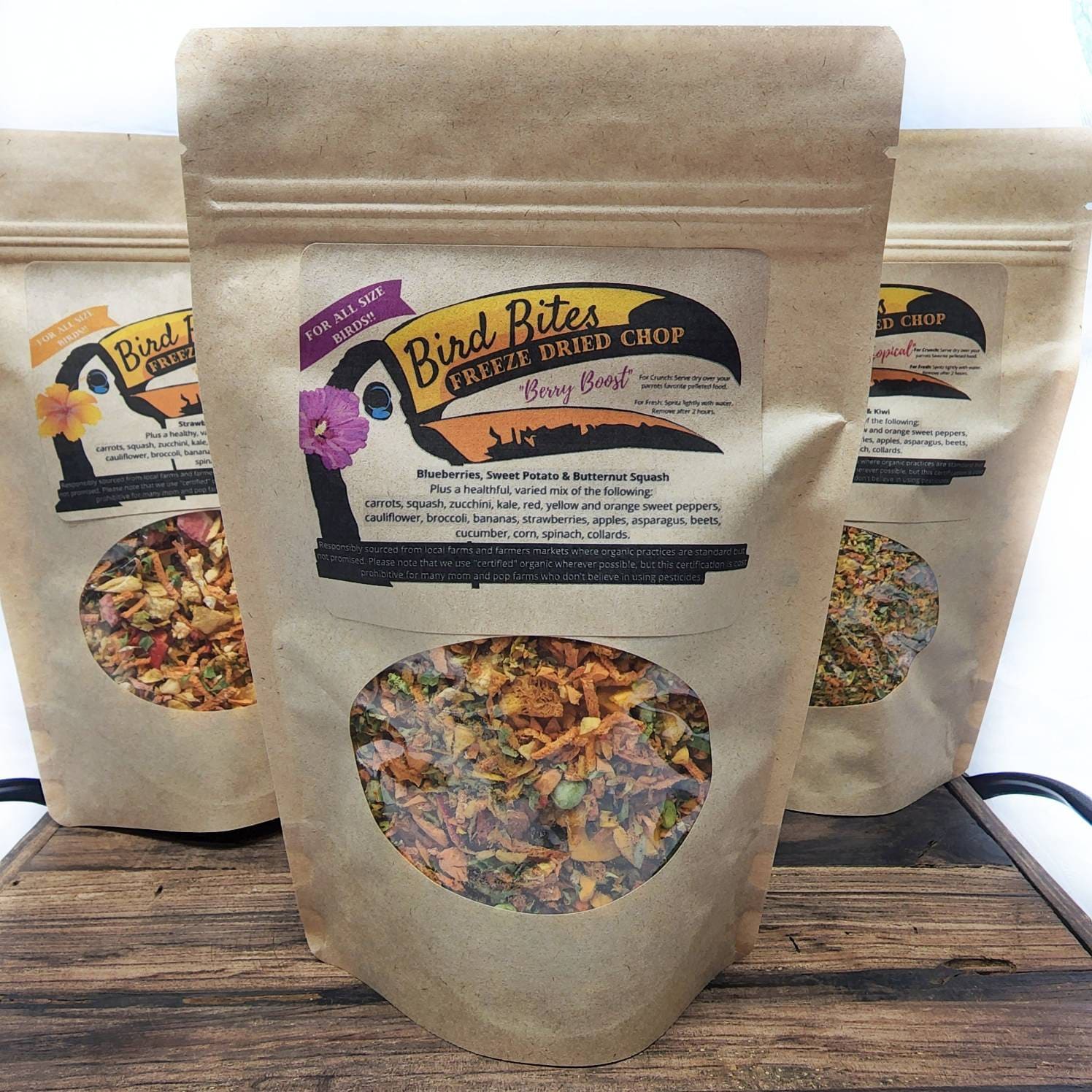 Eat Your Organic Veggies Dehydrated Chop and Mix Dried Chop for Pet Birds &  Parrots ~ Freeze Dried Parrot Food ~ Fruit and Veget